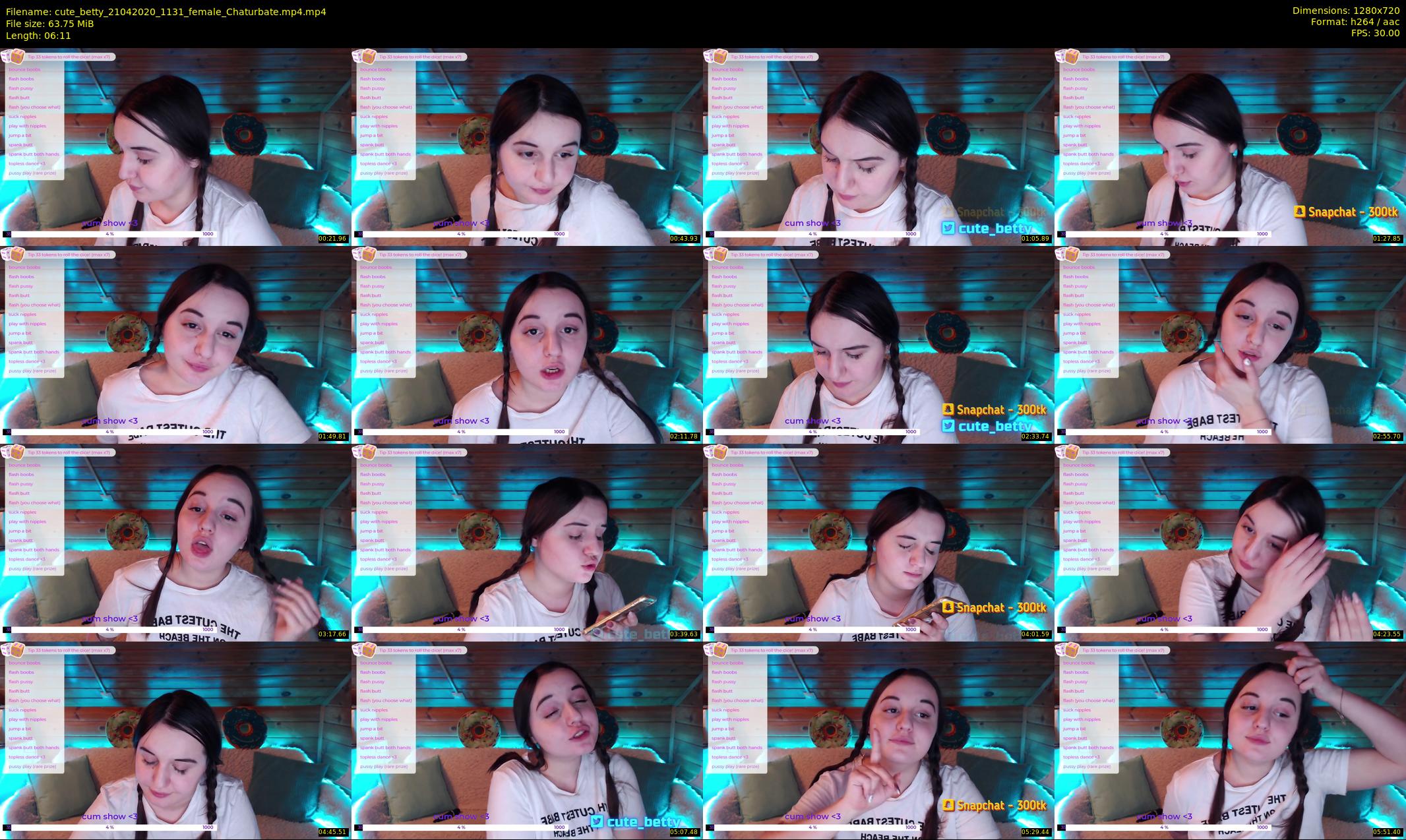 cute_betty — 7 minute Chaturbate female cam show recording, 720p, Apr 21, 2020