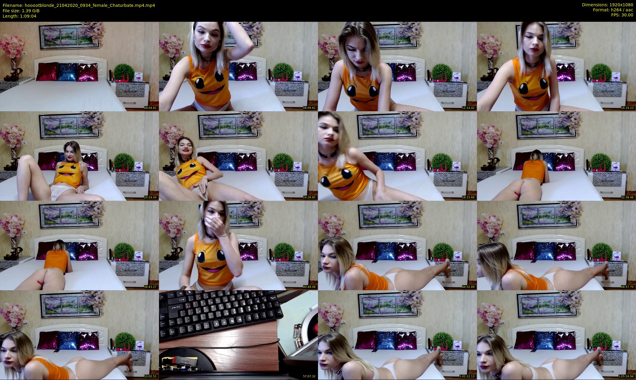hooootblonde — 70 minute Chaturbate female cam show recording, 1080p, Apr 21, 2020