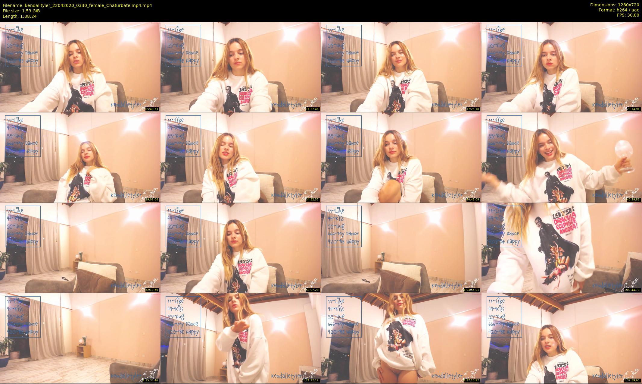 kendalltyler — 99 minute Chaturbate female cam show recording, 720p, Apr 22, 2020