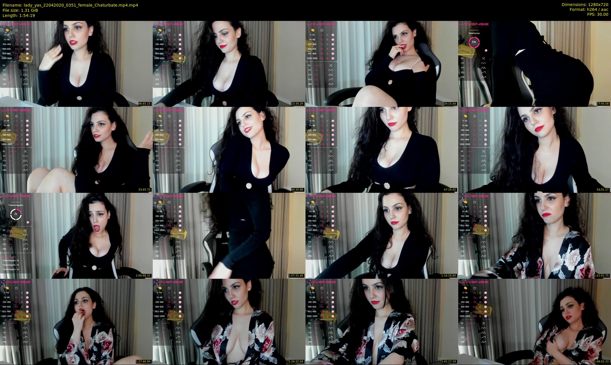 lady_yas — 115 minute Chaturbate female cam show recording, 720p, Apr 22, 2020