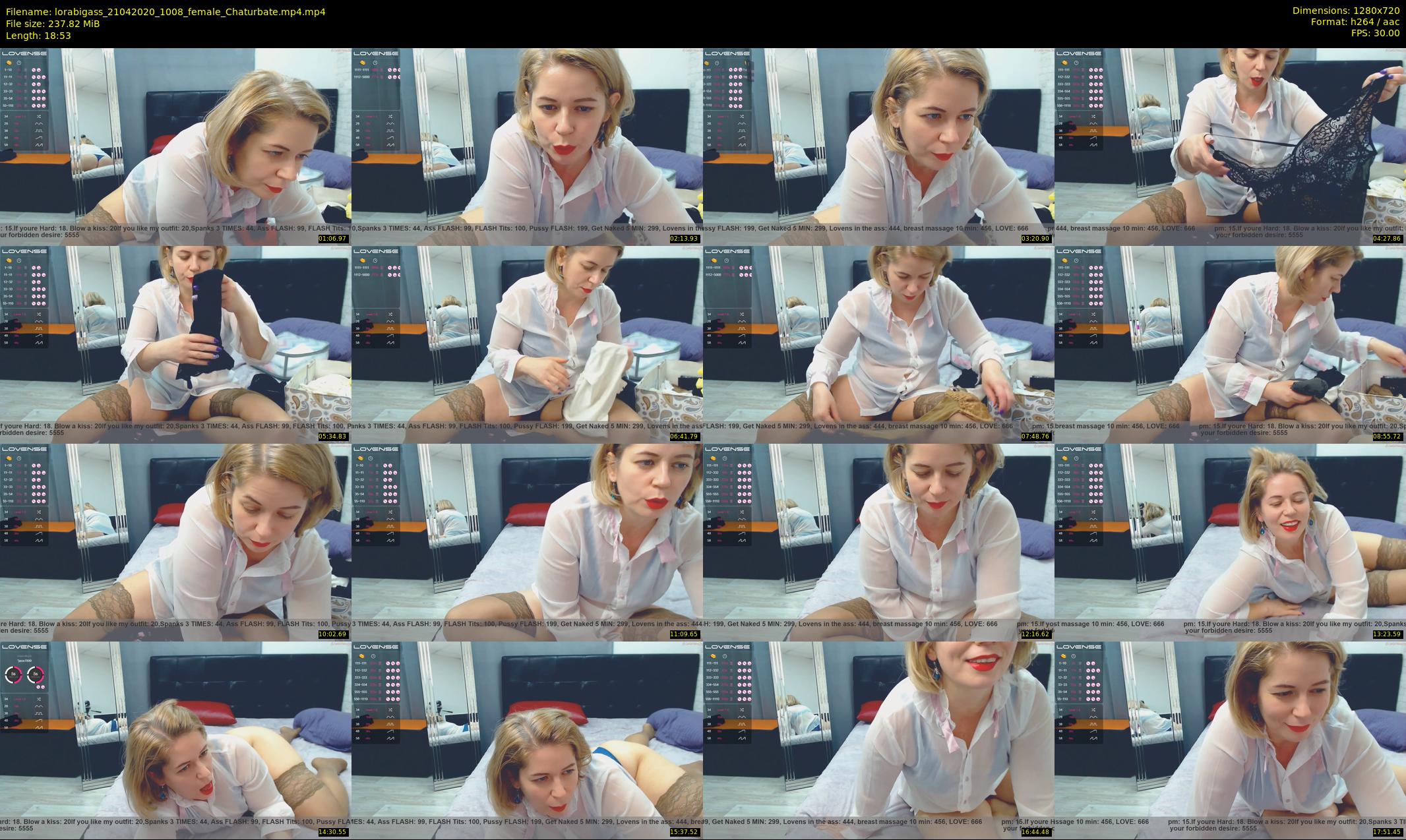 lorabigass — 19 minute Chaturbate female cam show recording, 720p, Apr 21, 2020