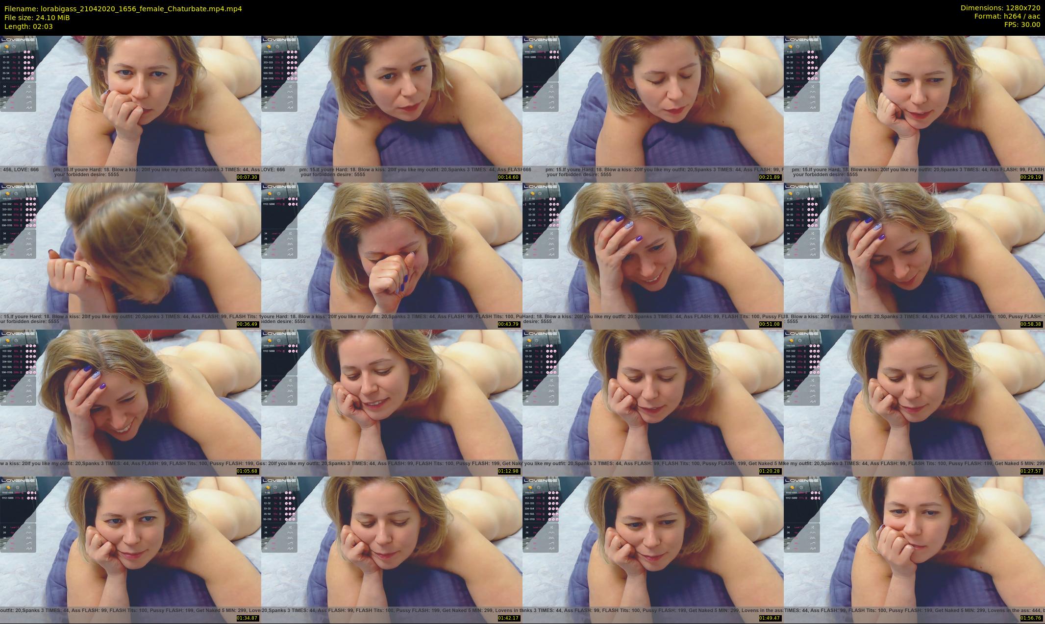 lorabigass — 3 minute Chaturbate female cam show recording, 720p, Apr 21, 2020