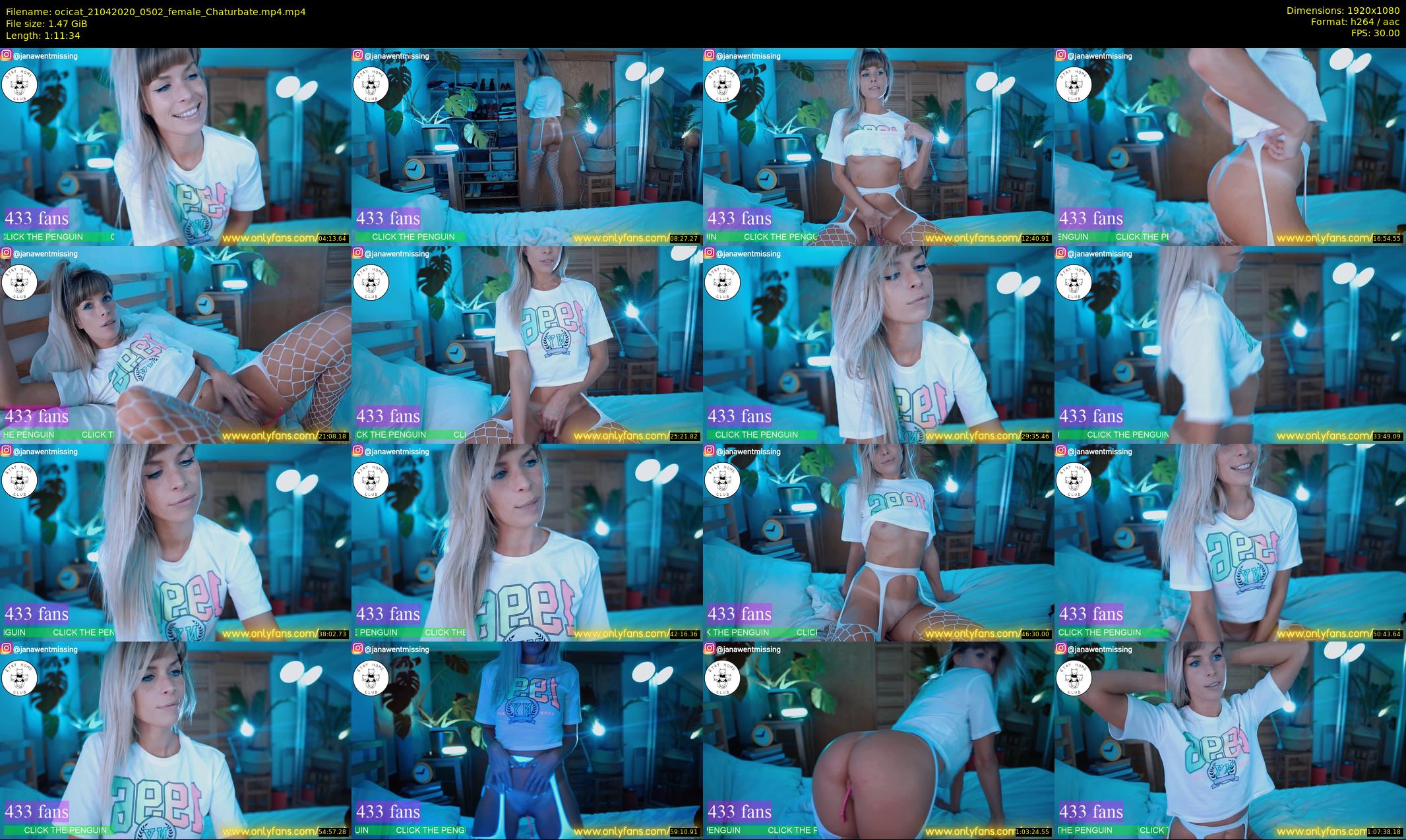 ocicat — 72 minute Chaturbate female cam show recording, 1080p, Apr 21, 2020