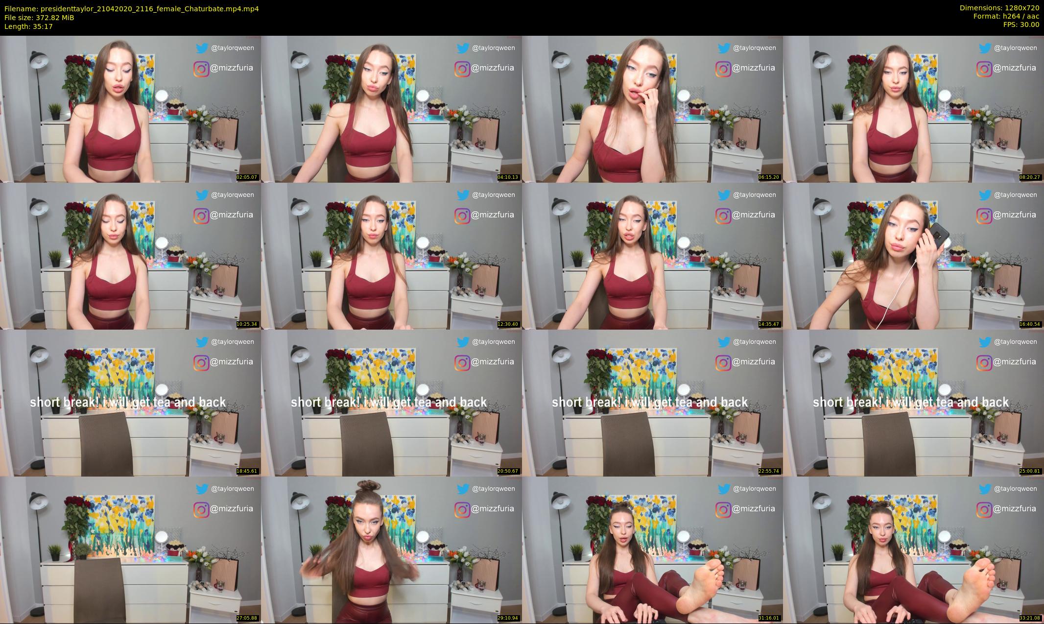 presidenttaylor — 36 minute Chaturbate female cam show recording, 720p, Apr 21, 2020