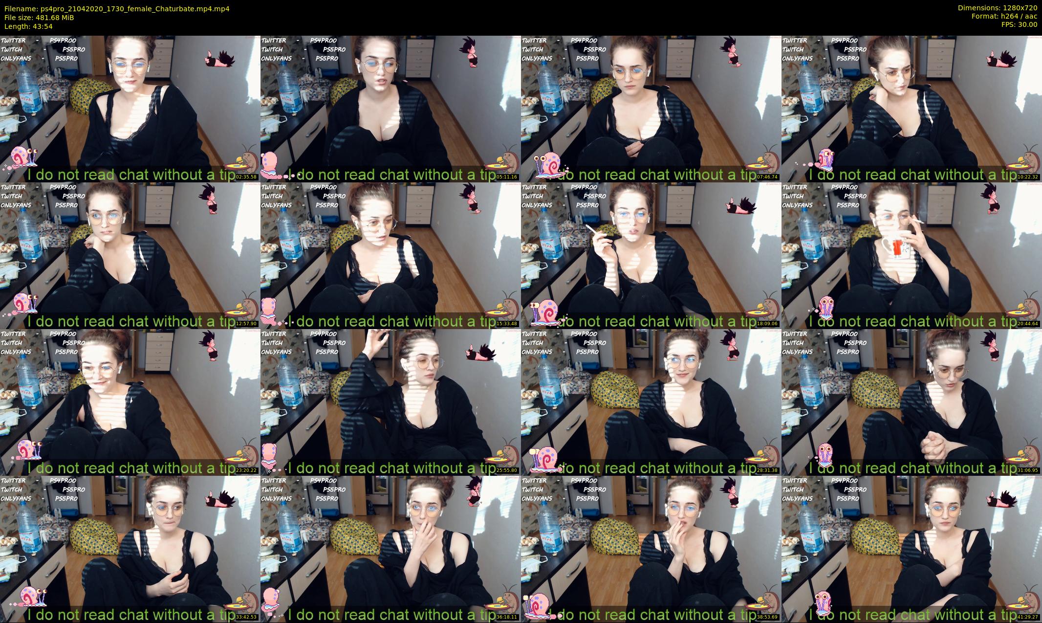 ps4pro — 44 minute Chaturbate female cam show recording, 720p, Apr 21, 2020