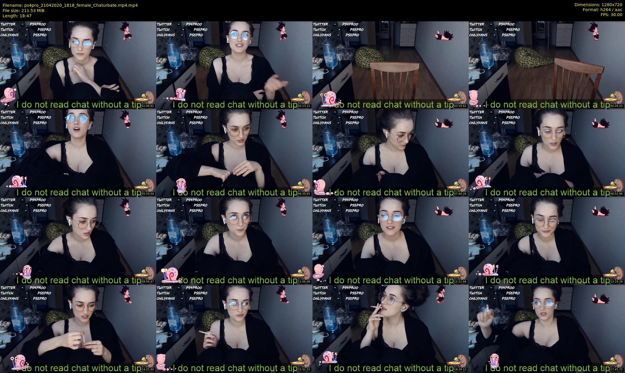 ps4pro — 19 minute Chaturbate female cam show recording, 720p, Apr 21, 2020
