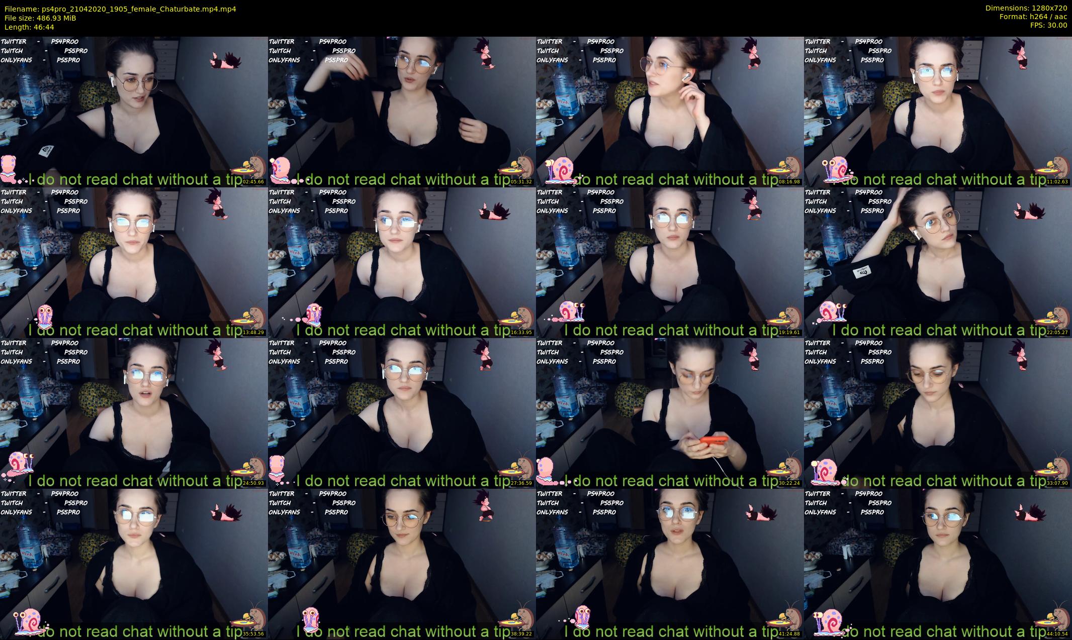 ps4pro — 47 minute Chaturbate female cam show recording, 720p, Apr 21, 2020
