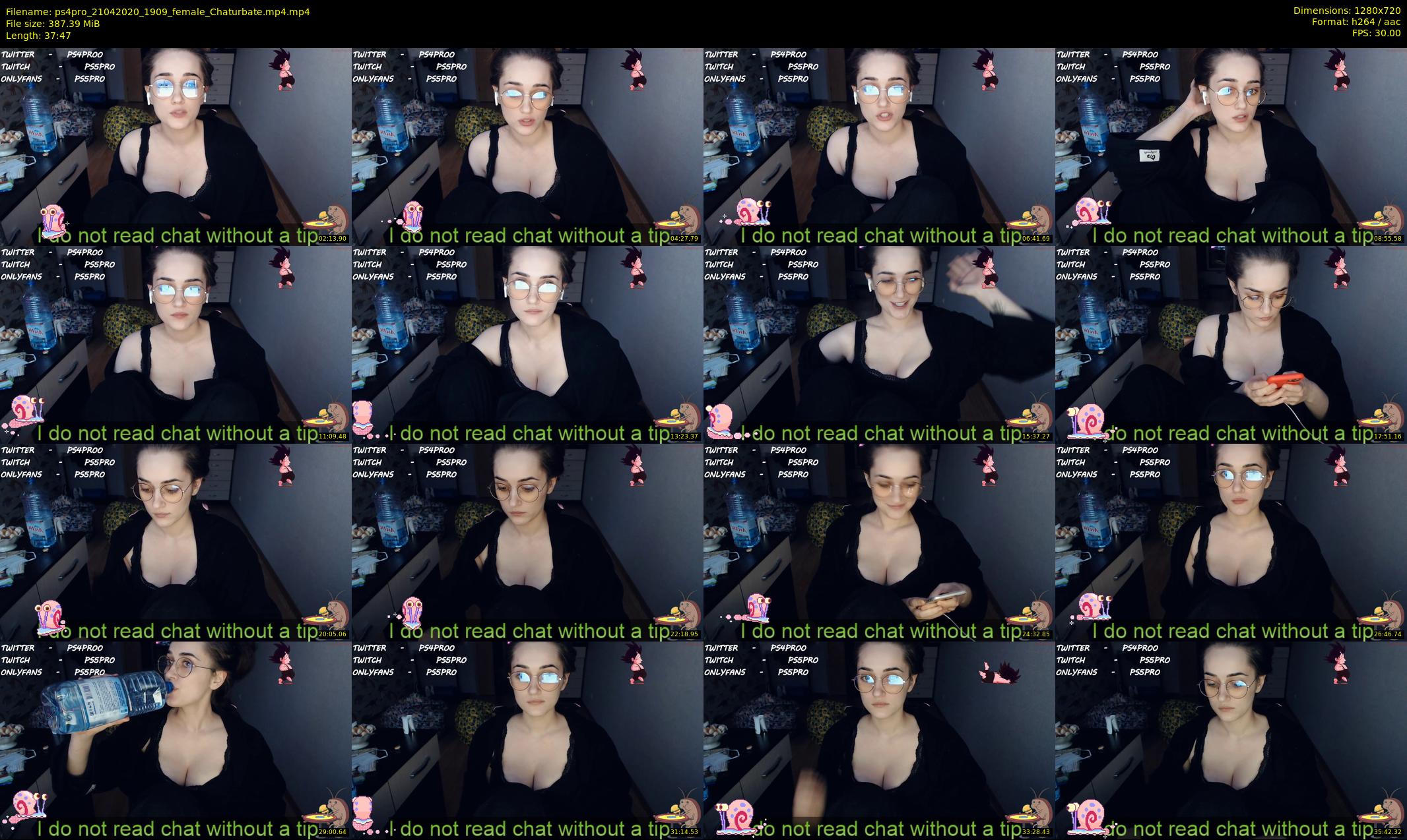 ps4pro — 38 minute Chaturbate female cam show recording, 720p, Apr 21, 2020