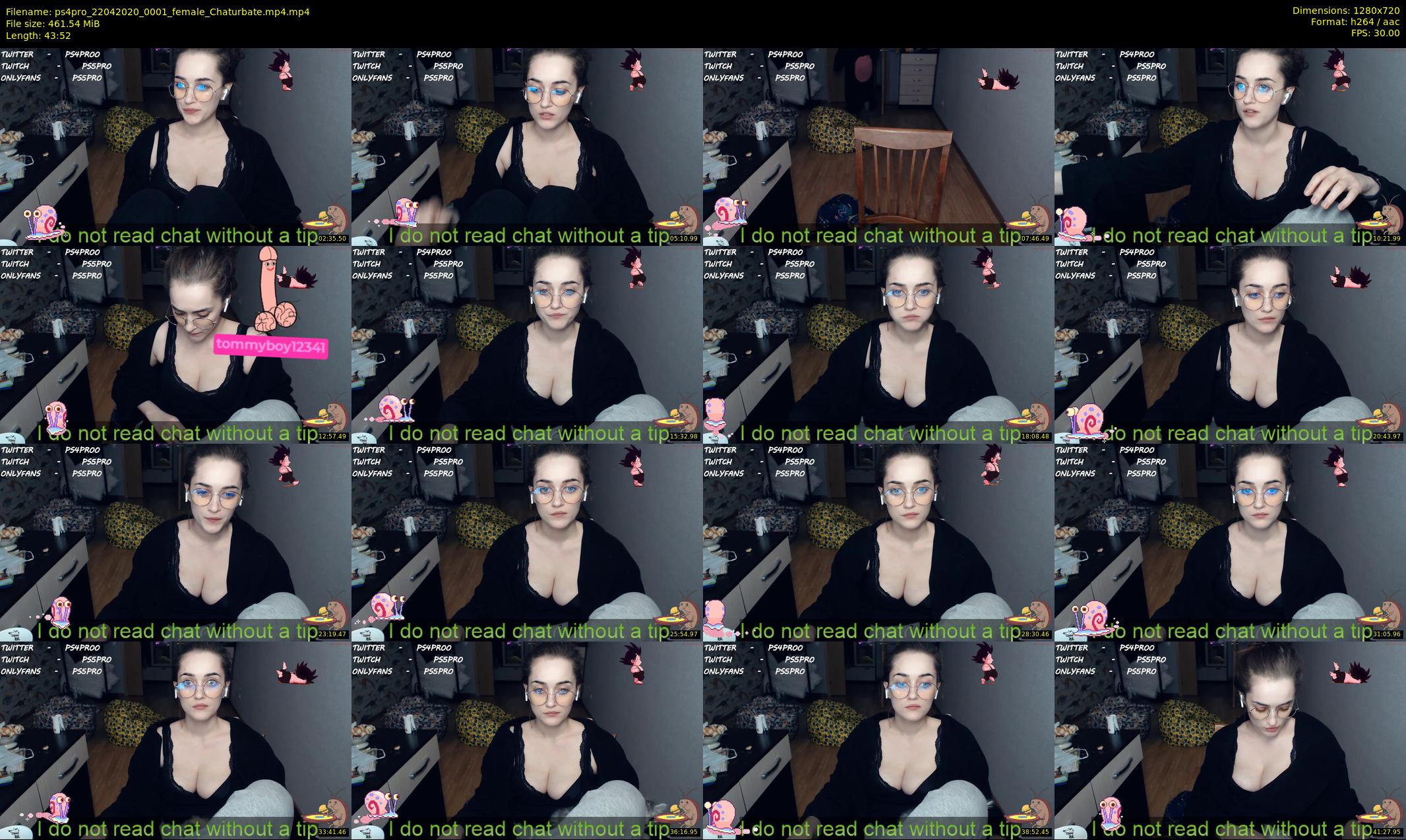 ps4pro — 44 minute Chaturbate female cam show recording, 720p, Apr 22, 2020