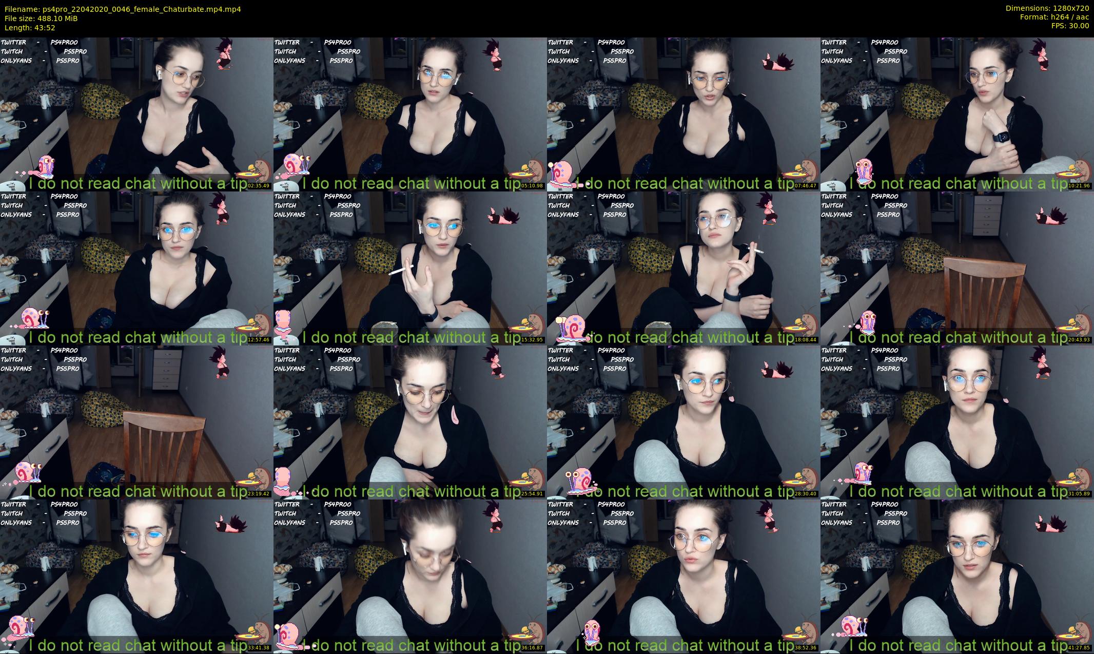 ps4pro — 44 minute Chaturbate female cam show recording, 720p, Apr 22, 2020