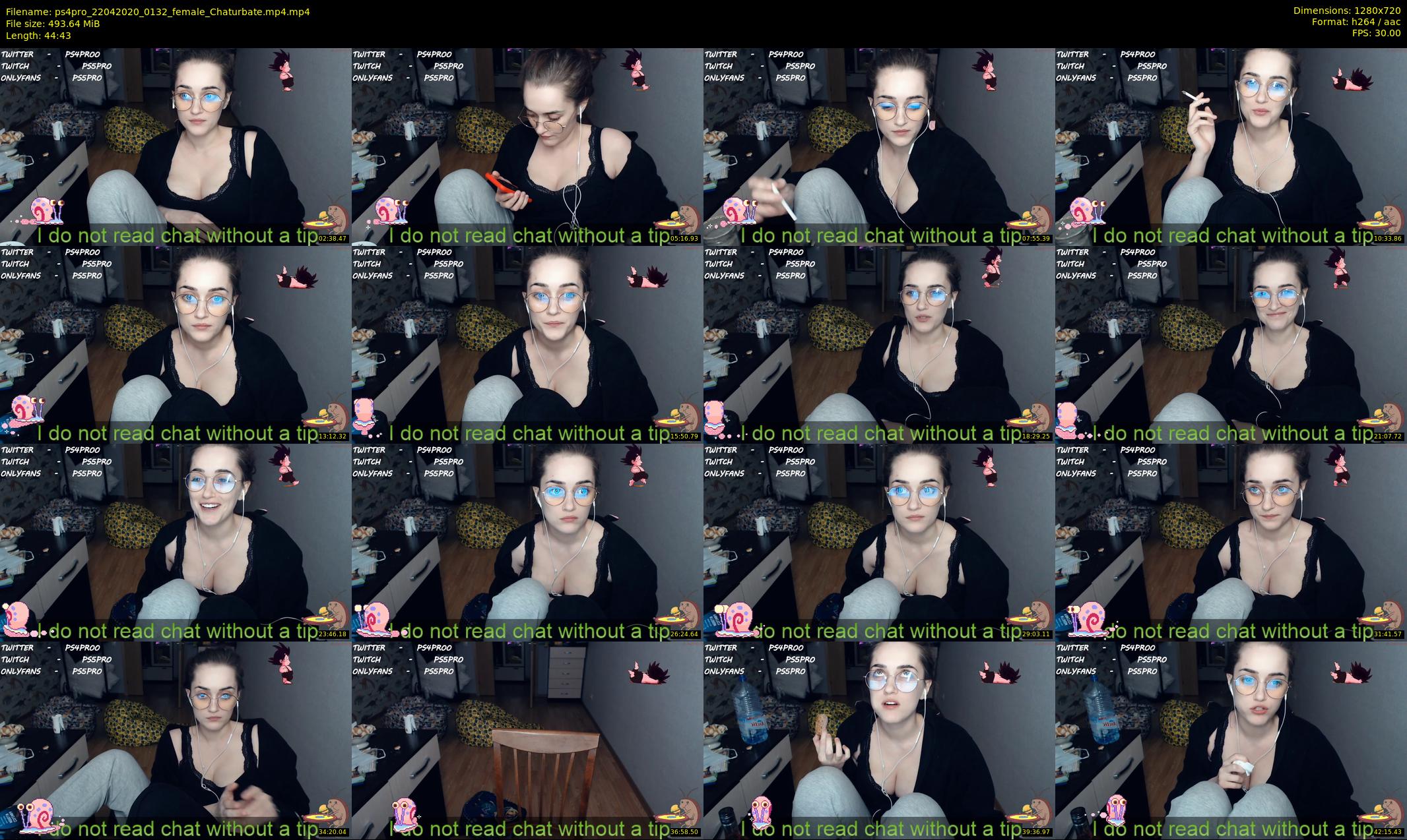 ps4pro — 45 minute Chaturbate female cam show recording, 720p, Apr 22, 2020