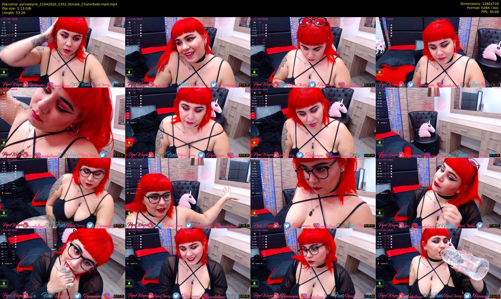 pyrowayne — 54 minute Chaturbate female cam show recording, 720p, Apr 21, 2020