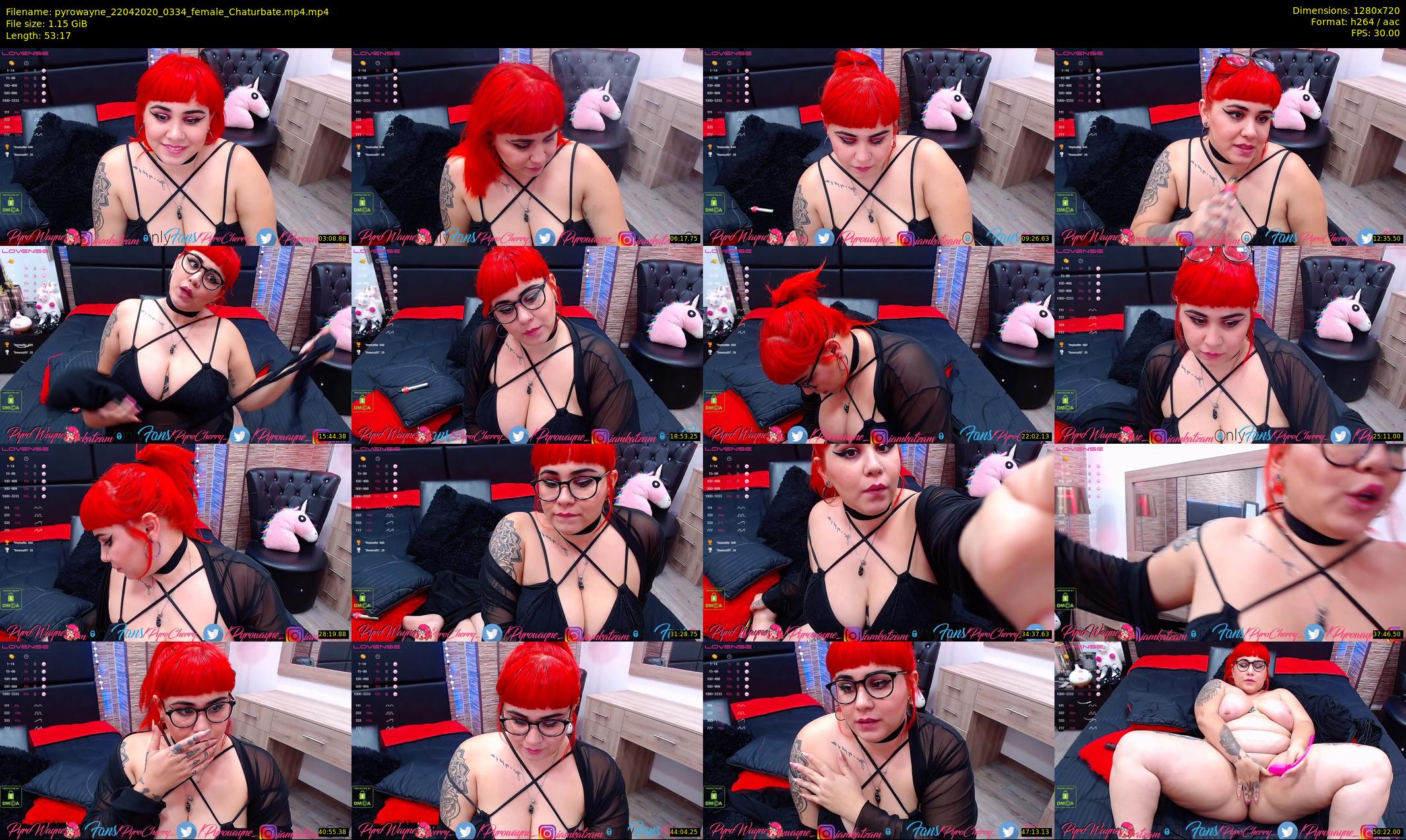 pyrowayne — 54 minute Chaturbate female cam show recording, 720p, Apr 22, 2020