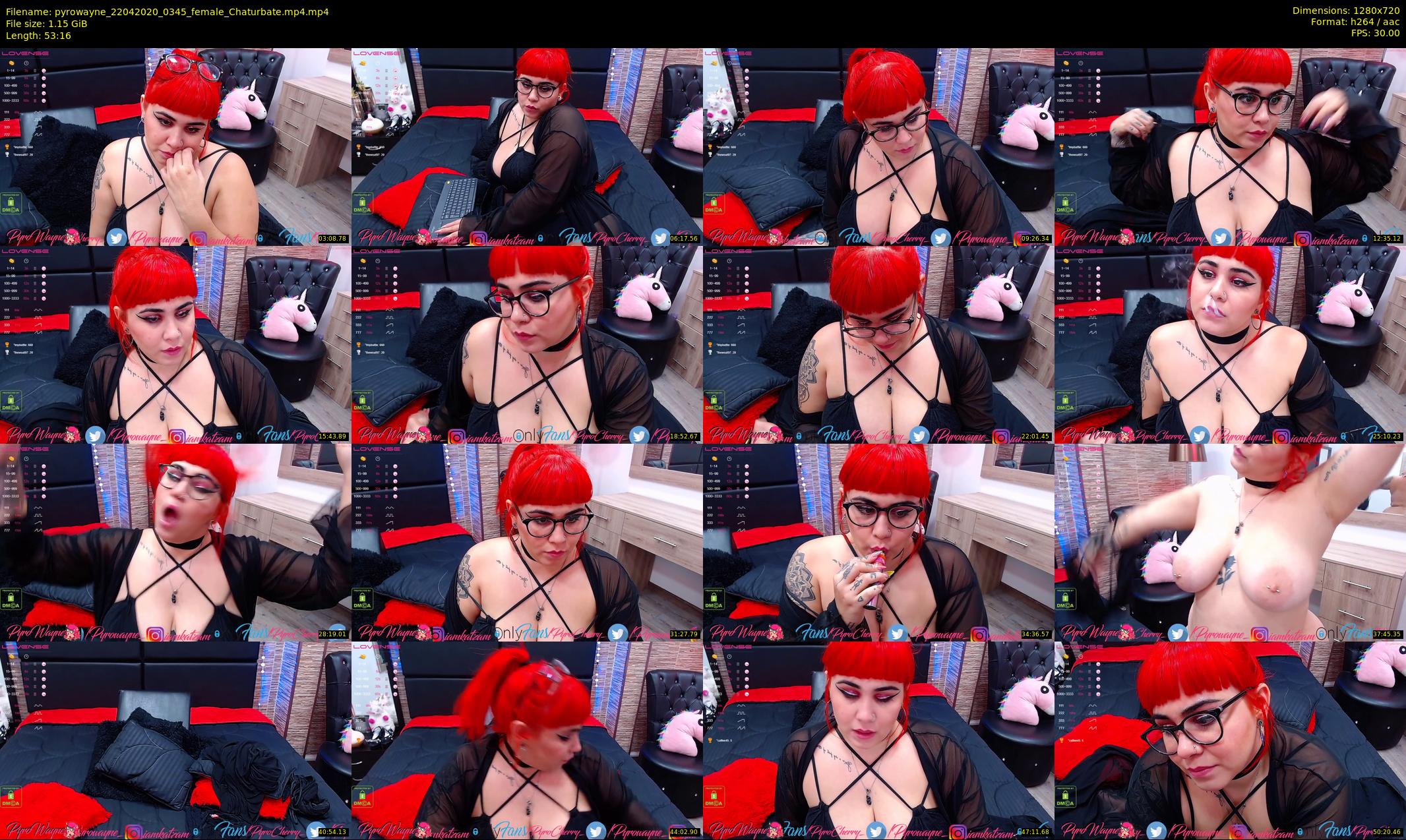 pyrowayne — 54 minute Chaturbate female cam show recording, 720p, Apr 22, 2020