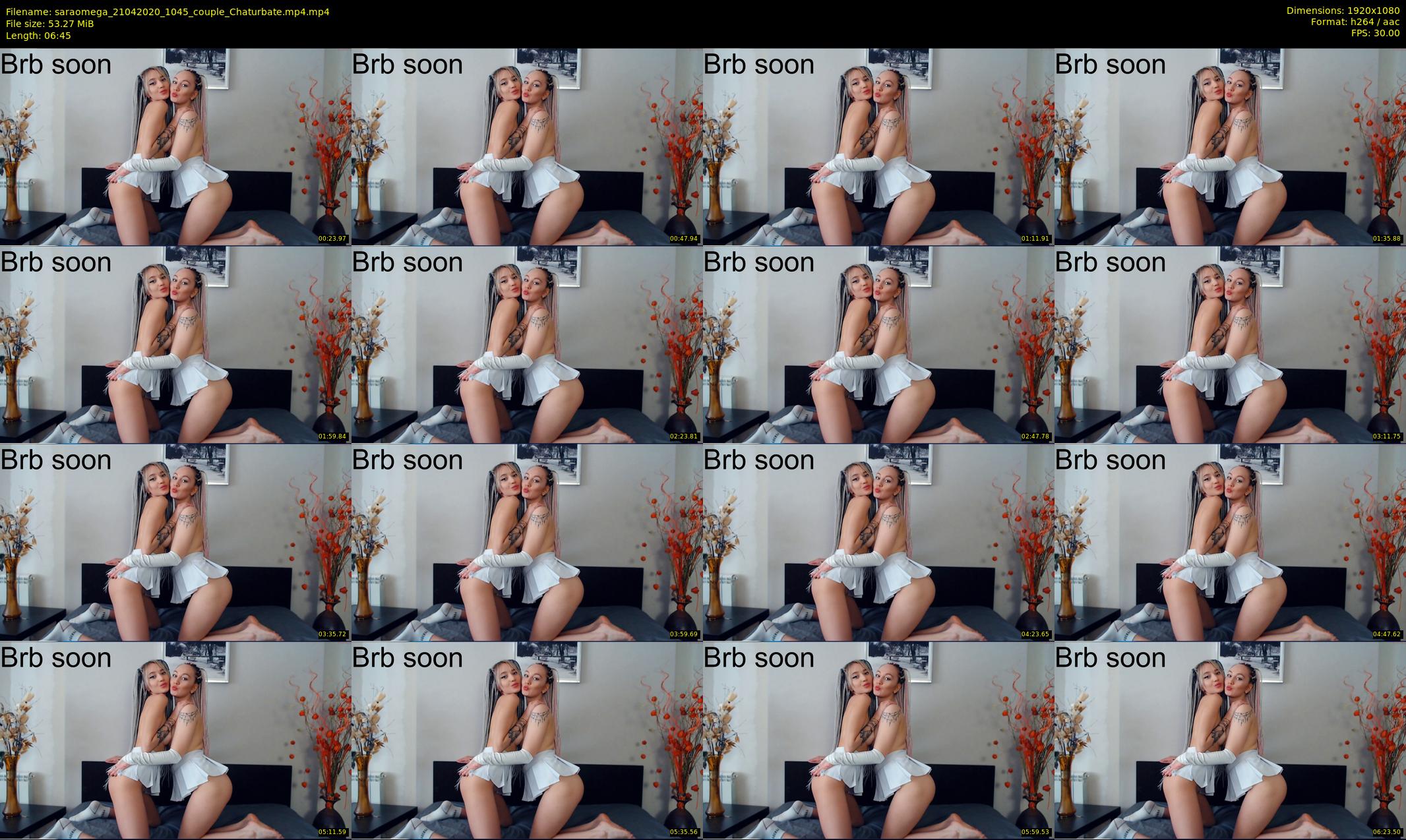 saraomega — 7 minute Chaturbate couple cam show recording, 1080p, Apr 21, 2020