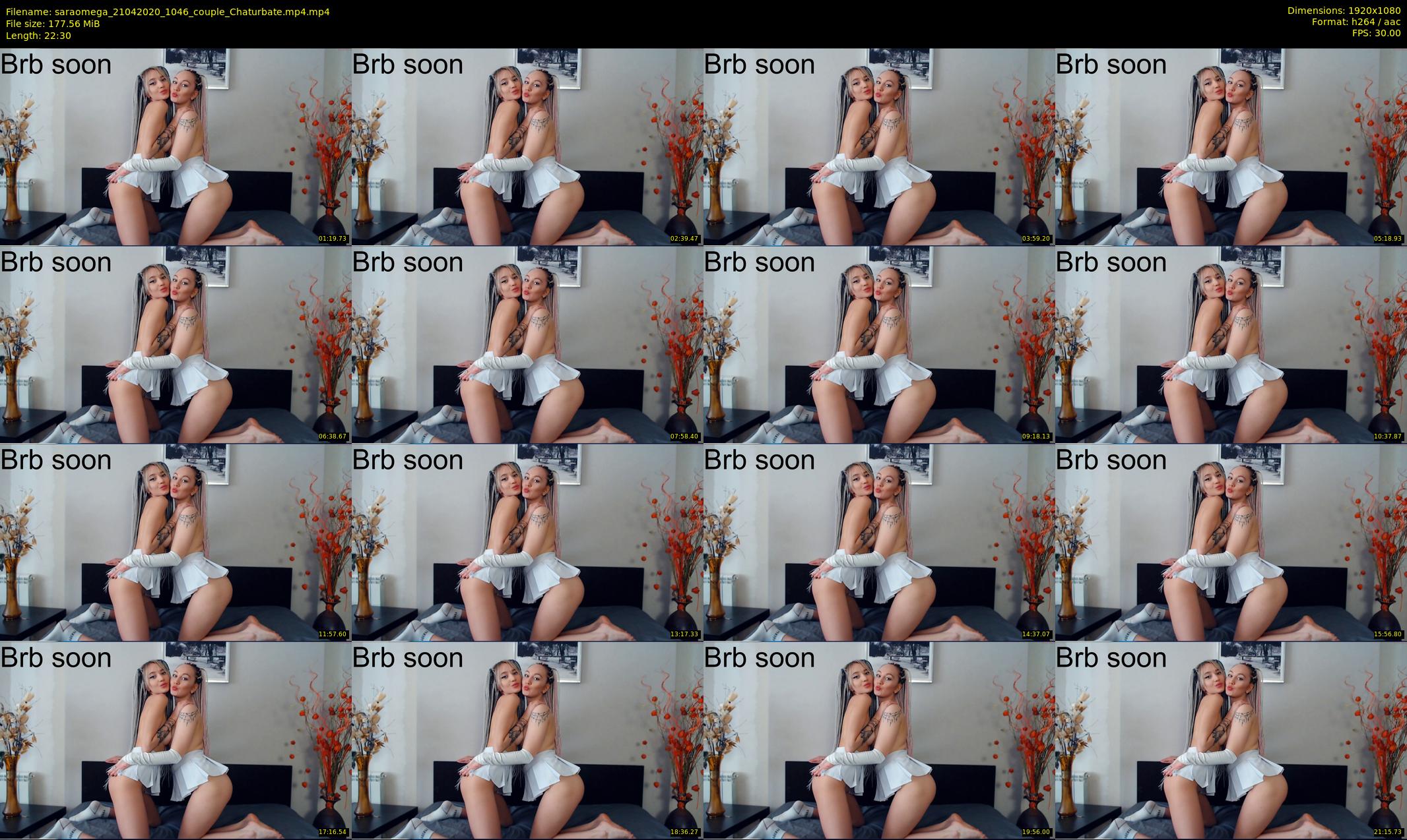 saraomega — 23 minute Chaturbate couple cam show recording, 1080p, Apr 21, 2020