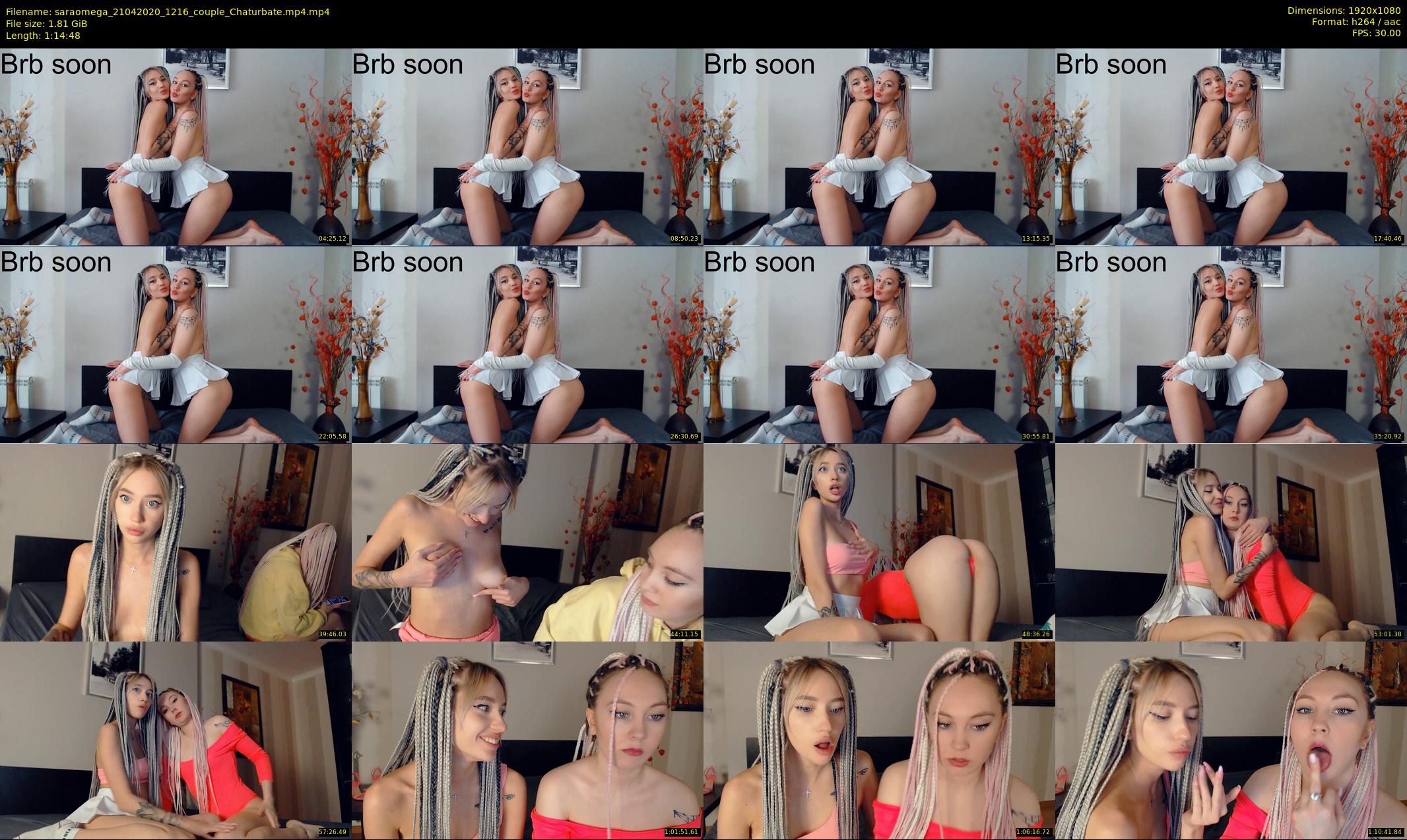 saraomega — 75 minute Chaturbate couple cam show recording, 1080p, Apr 21, 2020