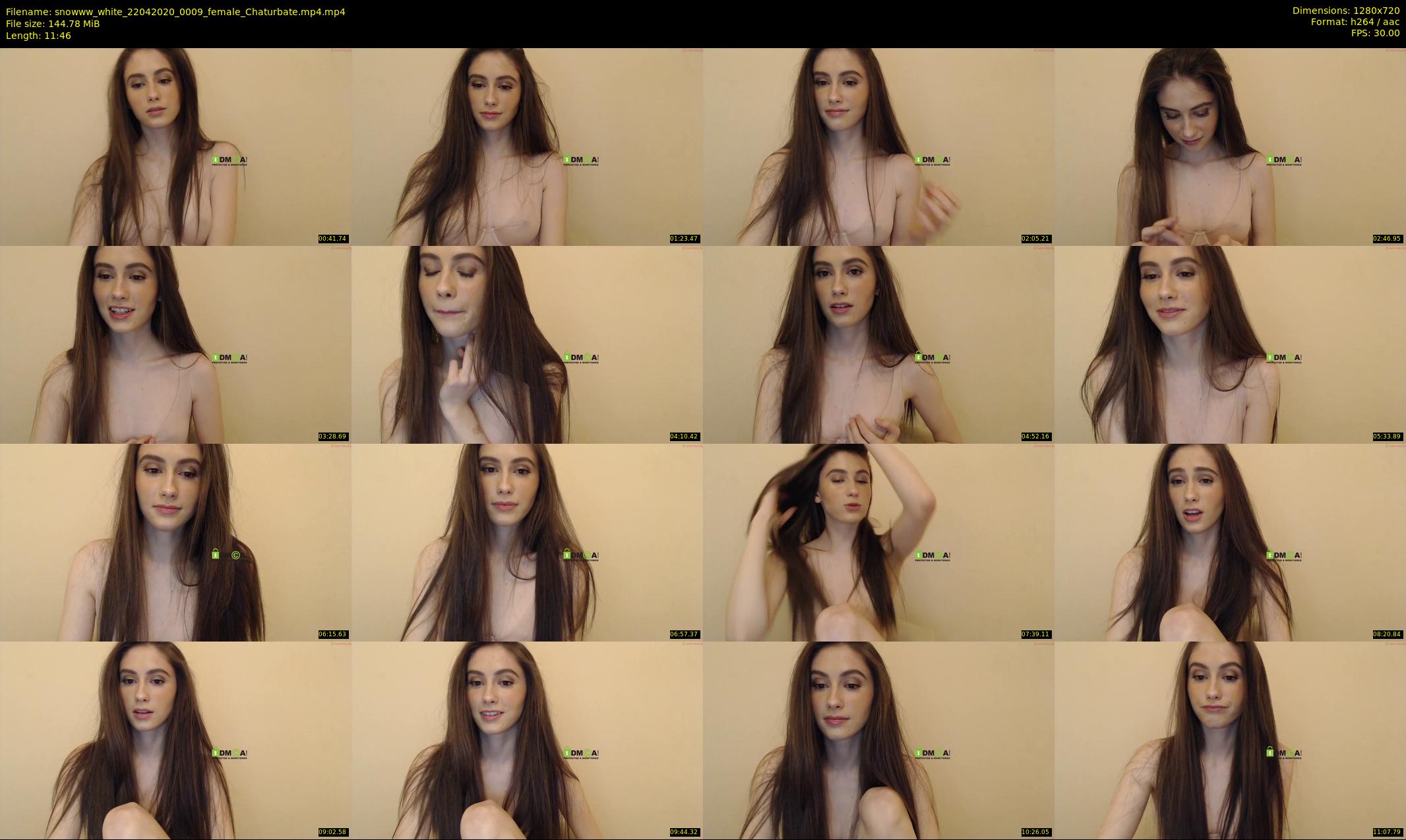 snowww_white — 12 minute Chaturbate female cam show recording, 720p, Apr 22, 2020