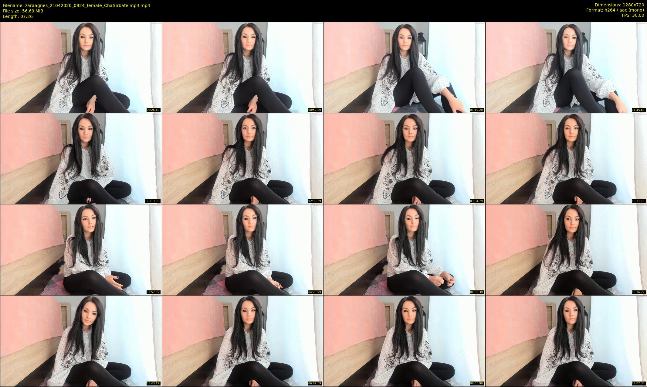 zaraagnes — 8 minute Chaturbate female cam show recording, 720p, Apr 21, 2020