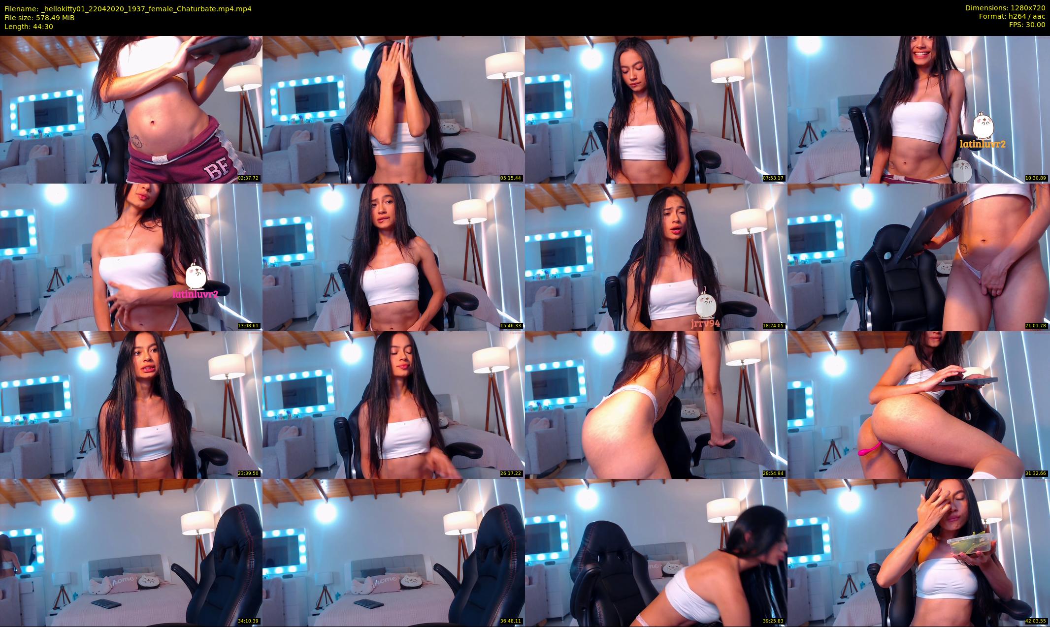 _hellokitty01 — 45 minute Chaturbate female cam show recording, 720p, Apr 22, 2020