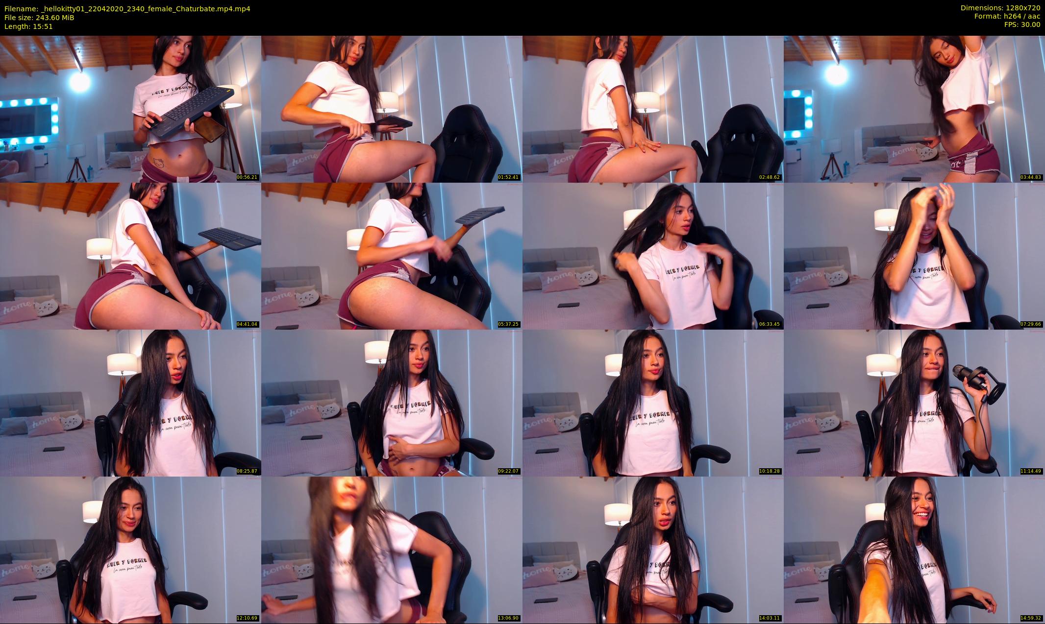 _hellokitty01 — 16 minute Chaturbate female cam show recording, 720p, Apr 22, 2020