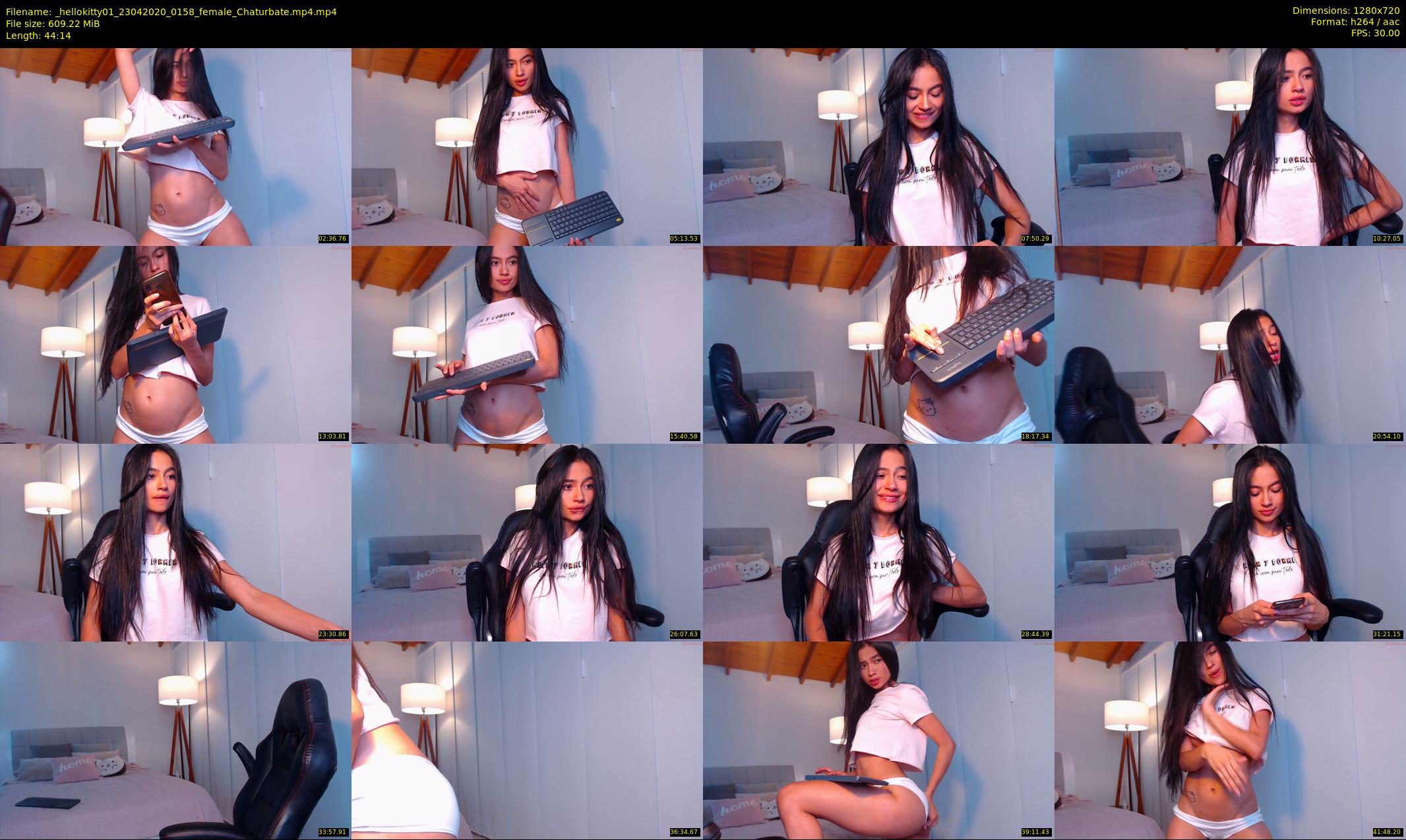 _hellokitty01 — 45 minute Chaturbate female cam show recording, 720p, Apr 23, 2020
