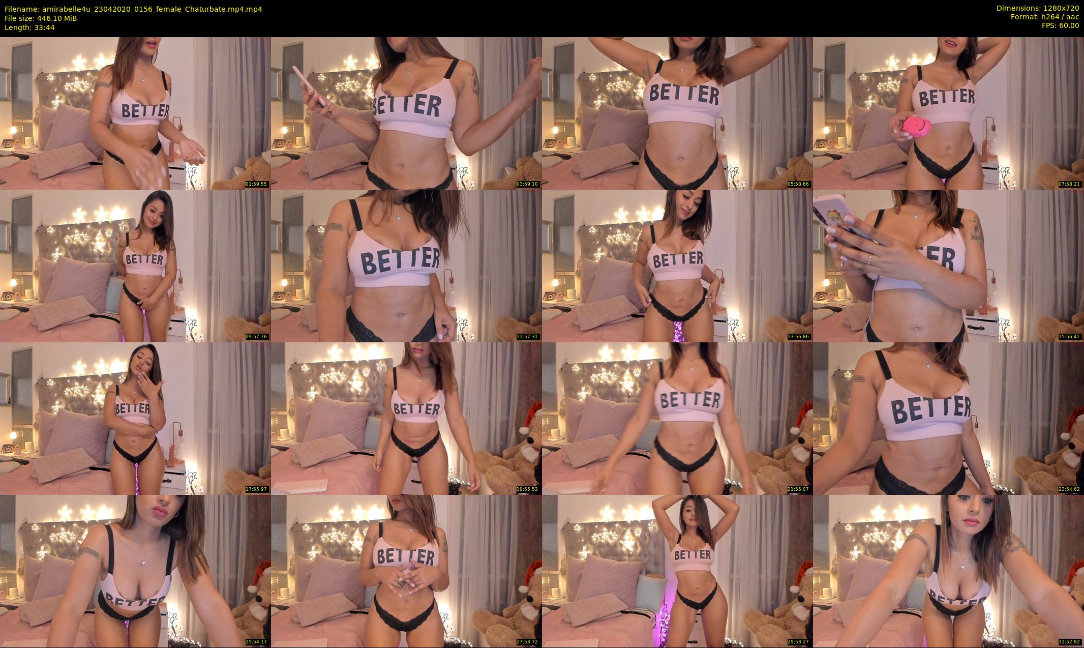 amirabelle4u — 34 minute Chaturbate female cam show recording, 720p, Apr 23, 2020