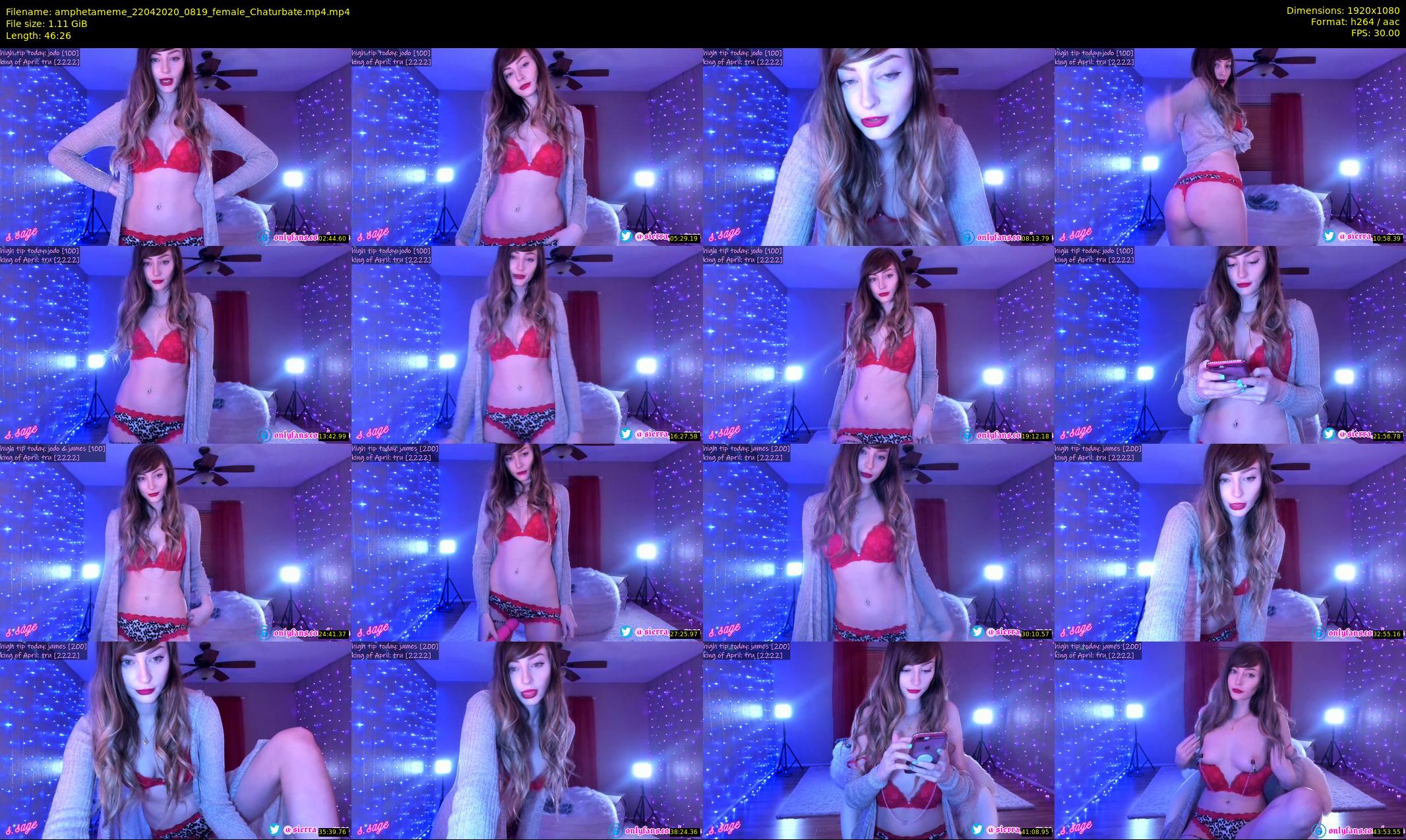 amphetameme — 47 minute Chaturbate female cam show recording, 1080p, Apr 22, 2020
