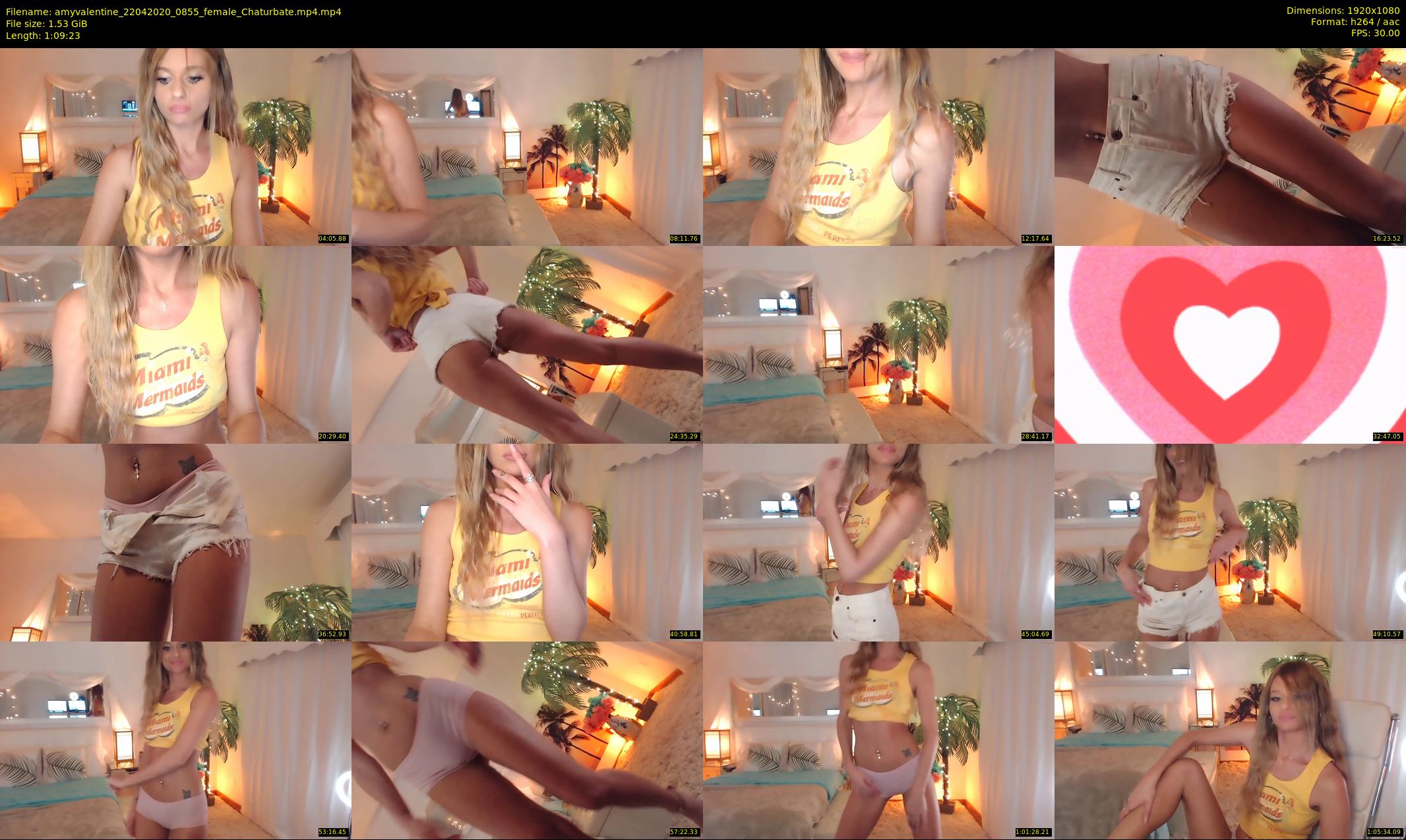 amyvalentine — 70 minute Chaturbate female cam show recording, 1080p, Apr 22, 2020