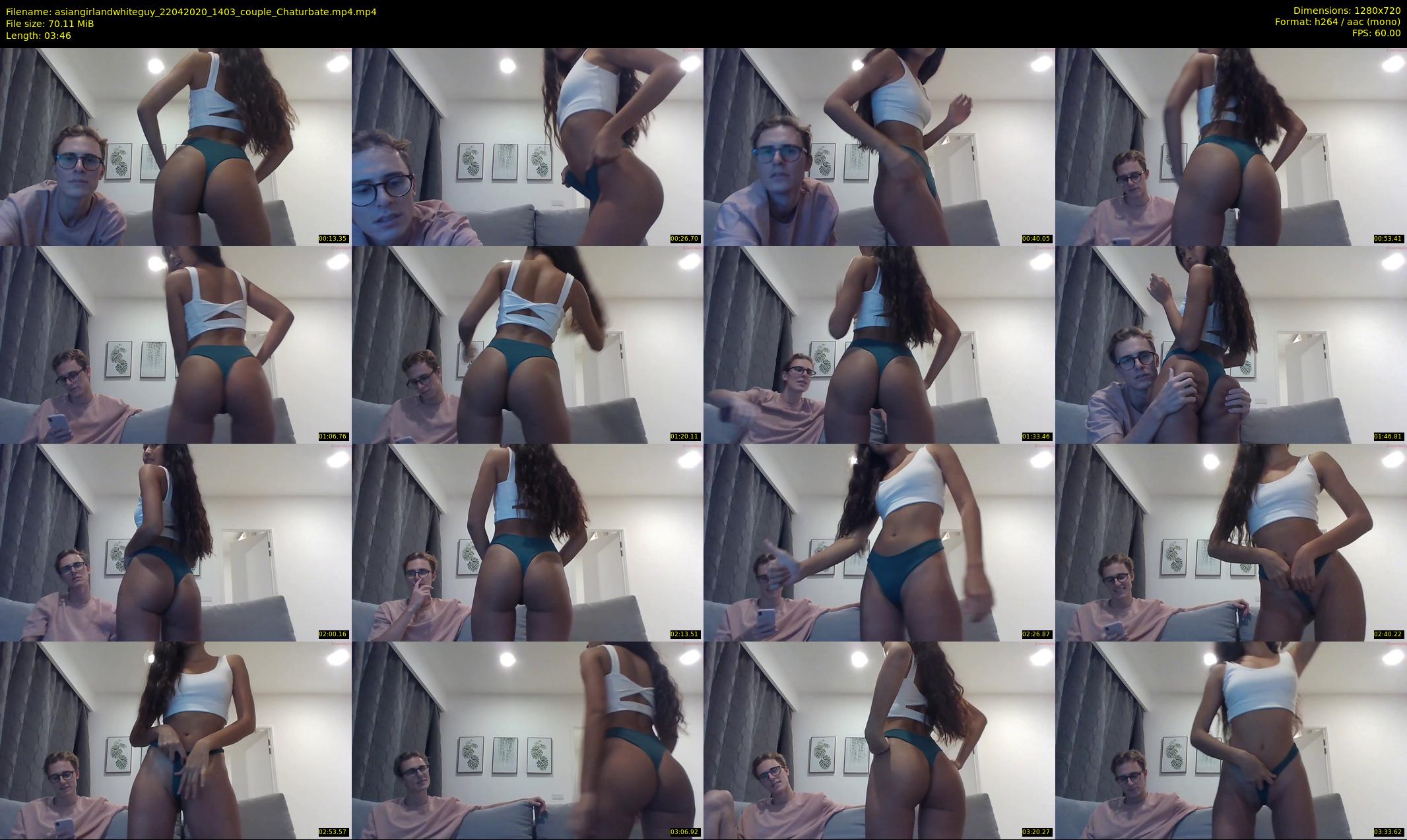 asiangirlandwhiteguy — 4 minute Chaturbate couple cam show recording, 720p, Apr 22, 2020