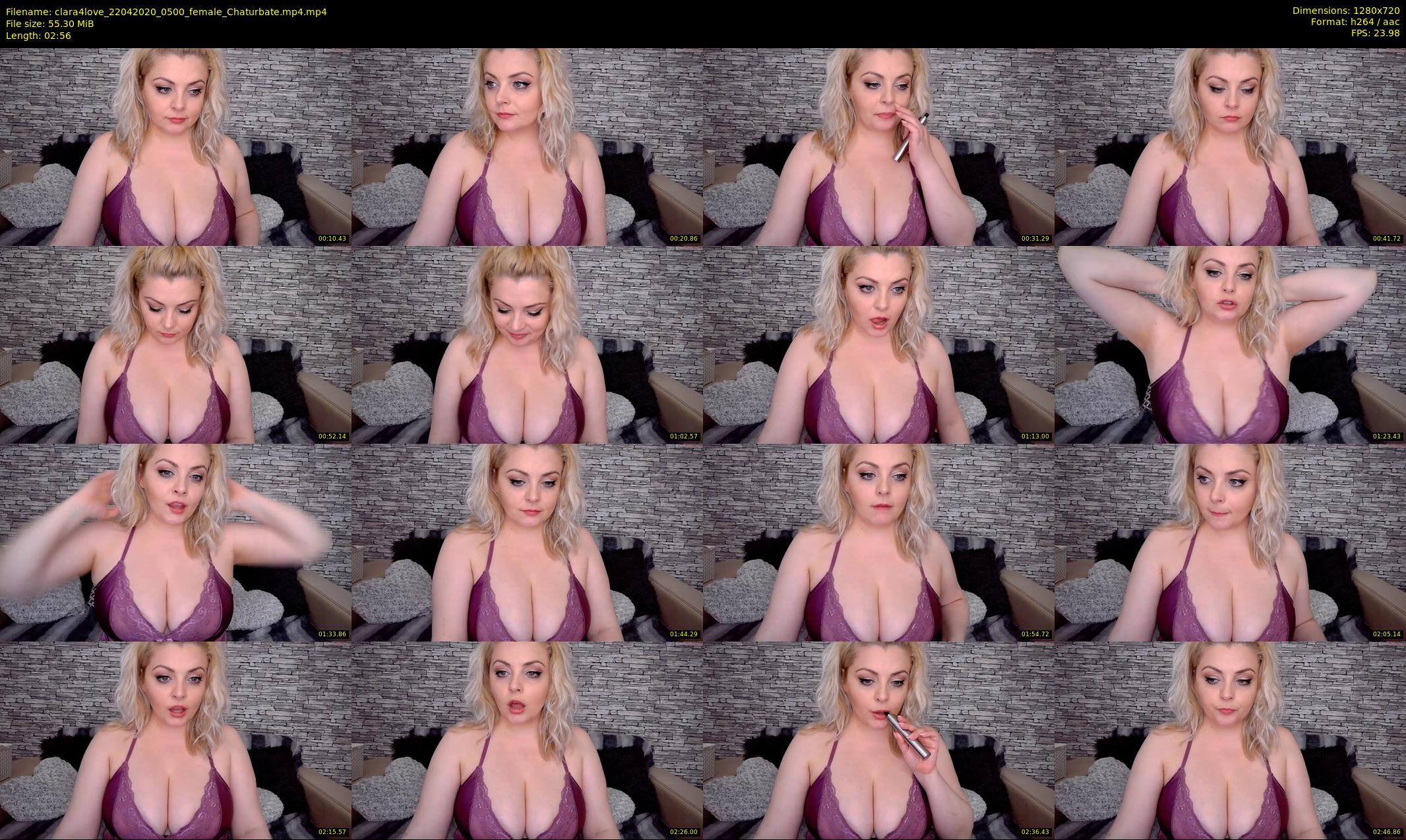 clara4love — 3 minute Chaturbate female cam show recording, 720p, Apr 22, 2020