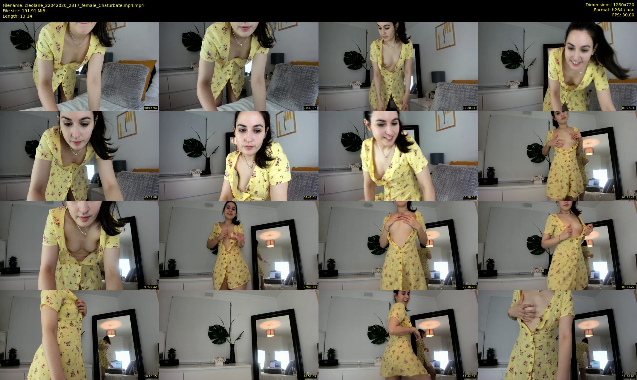 cleolane — 14 minute Chaturbate female cam show recording, 720p, Apr 22, 2020