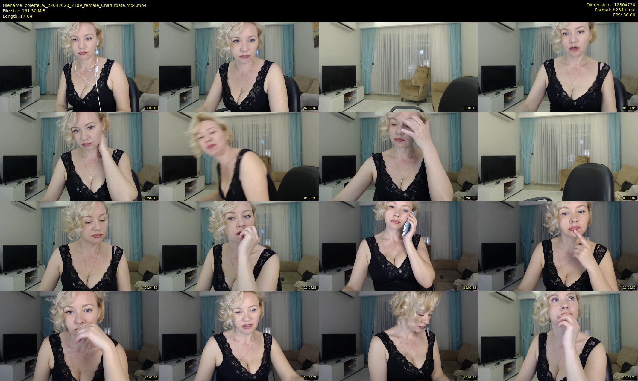 colette1w — 18 minute Chaturbate female cam show recording, 720p, Apr 22, 2020