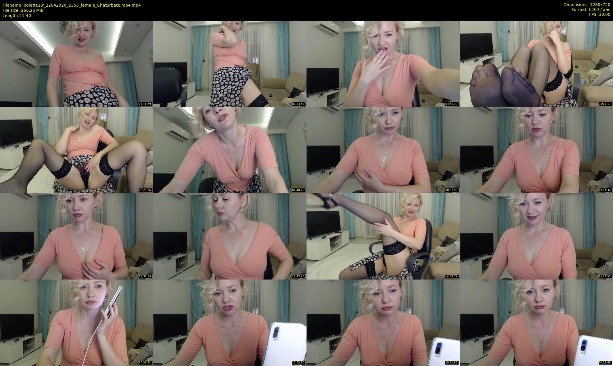 colette1w — 22 minute Chaturbate female cam show recording, 720p, Apr 22, 2020