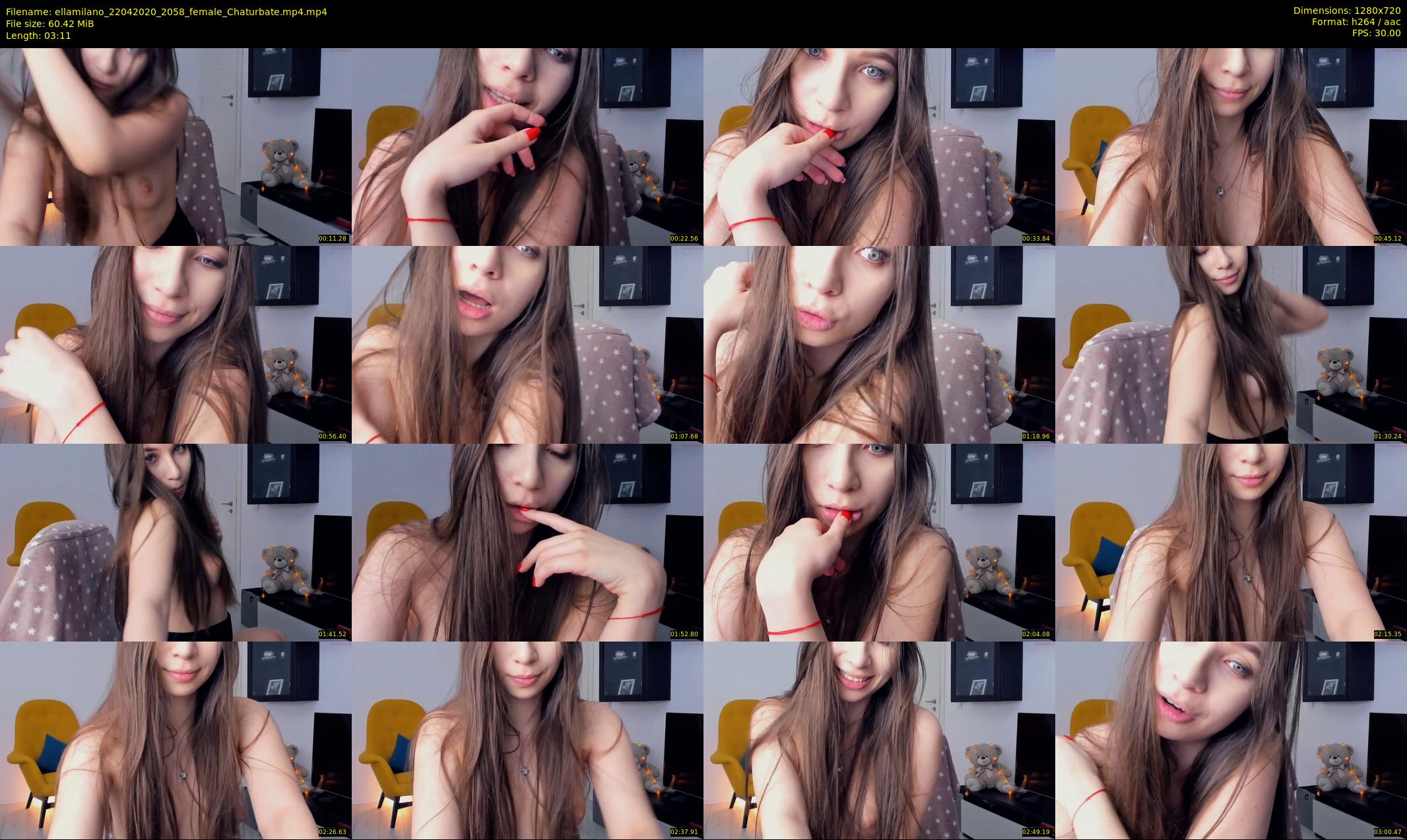 ellamilano — 4 minute Chaturbate female cam show recording, 720p, Apr 22, 2020