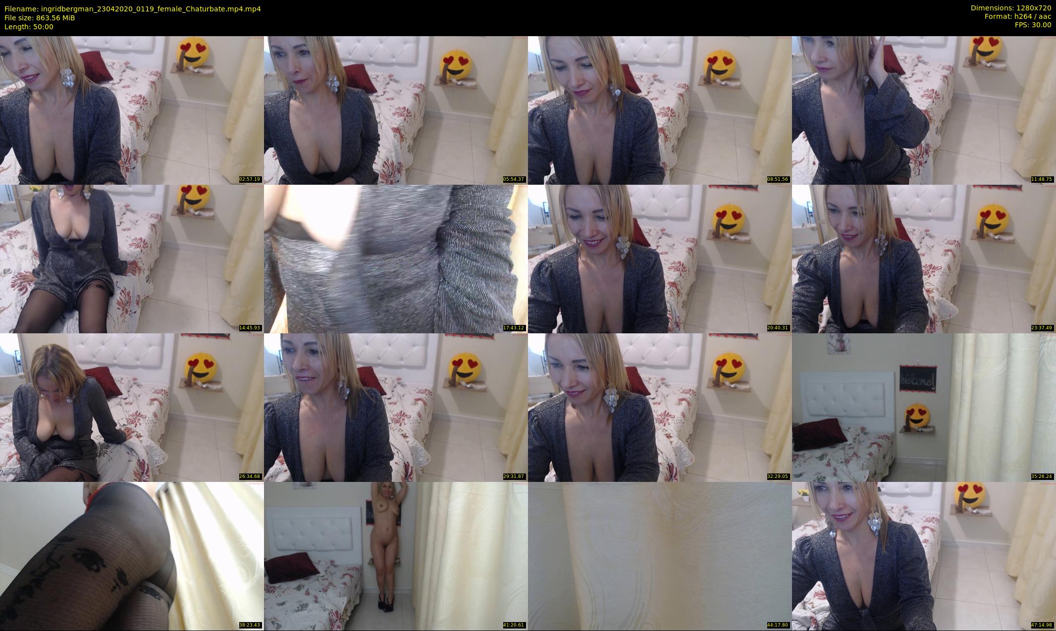 ingridbergman — 50 minute Chaturbate female cam show recording, 720p, Apr 23, 2020