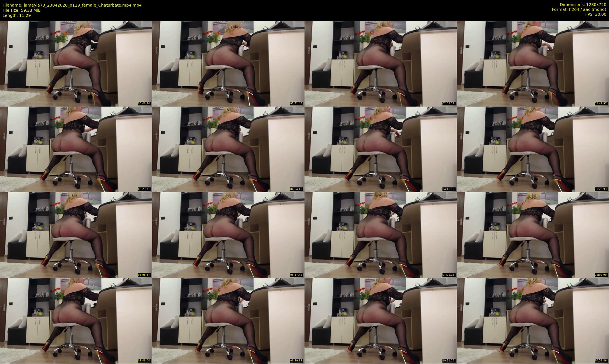 jameyla73 — 12 minute Chaturbate female cam show recording, 720p, Apr 23, 2020