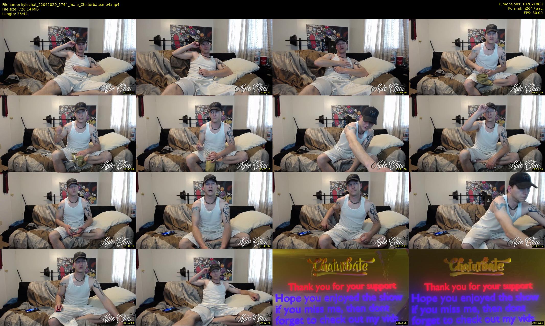 kylechat — 37 minute Chaturbate male cam show recording, 1080p, Apr 22, 2020