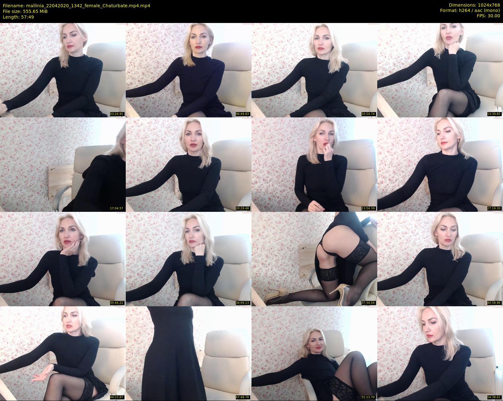 mallinia — 58 minute Chaturbate female cam show recording, 720p, Apr 22, 2020