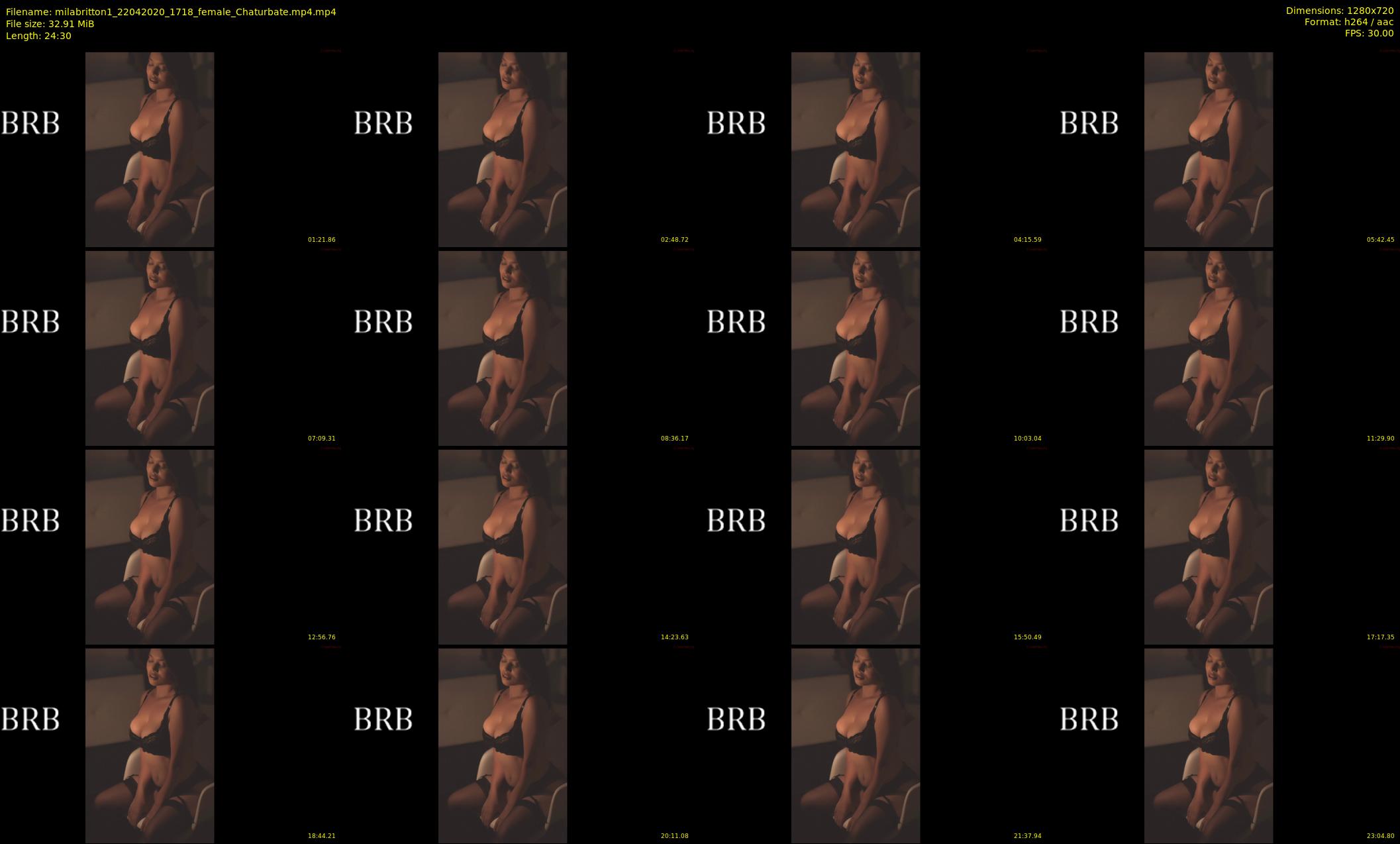 milabritton1 — 25 minute Chaturbate female cam show recording, 720p, Apr 22, 2020
