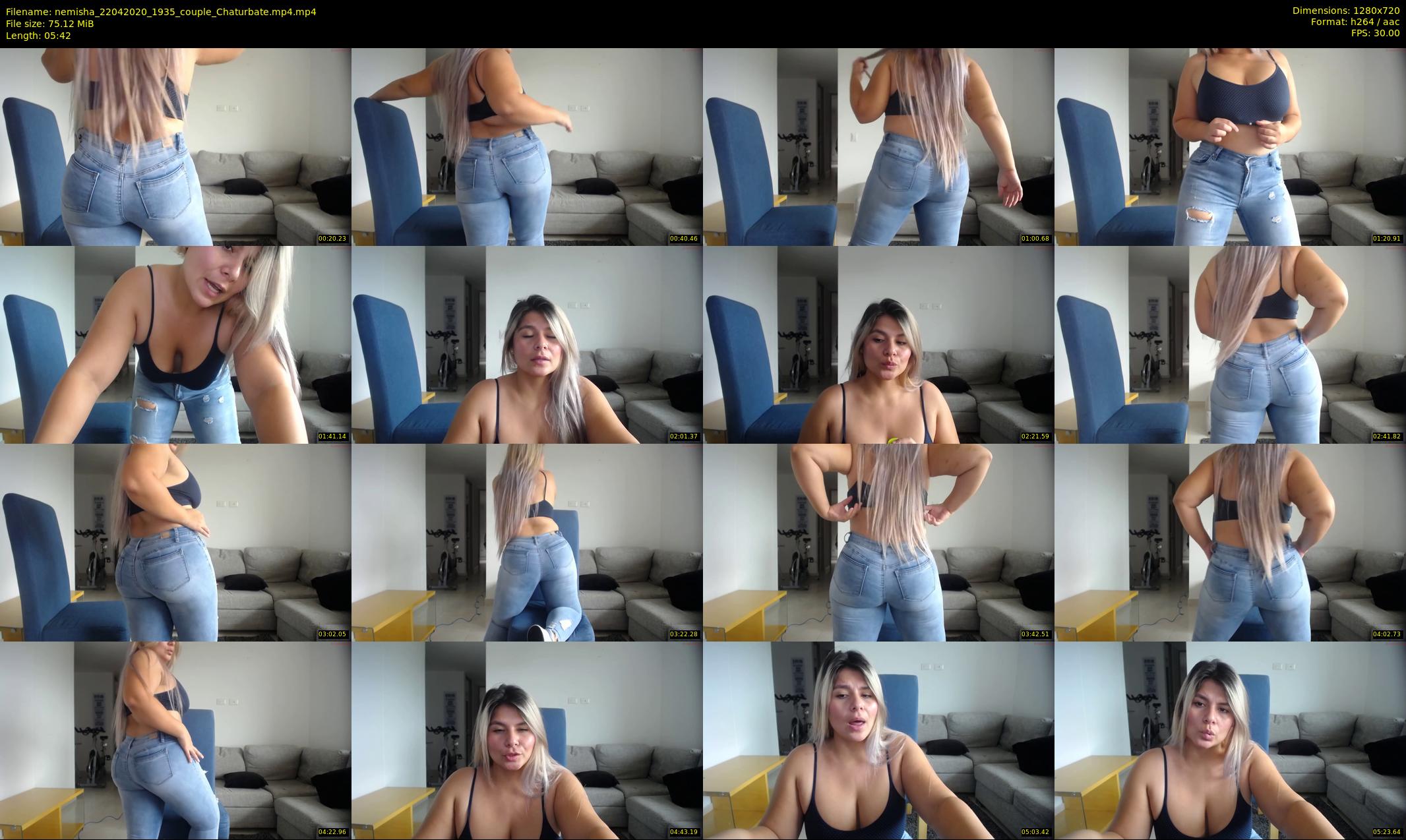 nemisha — 6 minute Chaturbate female cam show recording, 720p, Apr 22, 2020