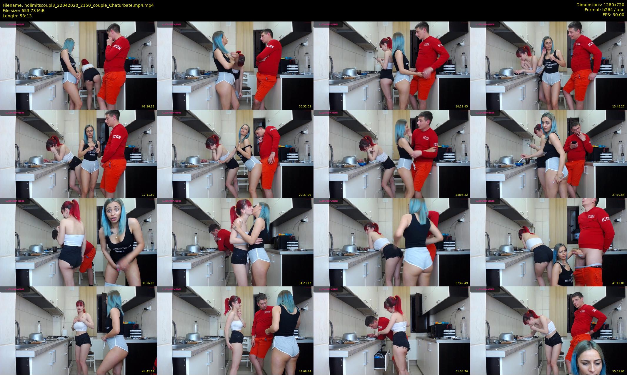 nolimitscoupl3 — 59 minute Chaturbate couple cam show recording, 720p, Apr 22, 2020