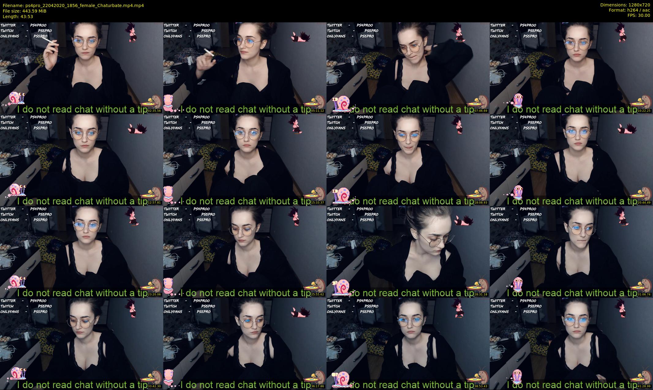 ps4pro — 44 minute Chaturbate female cam show recording, 720p, Apr 22, 2020