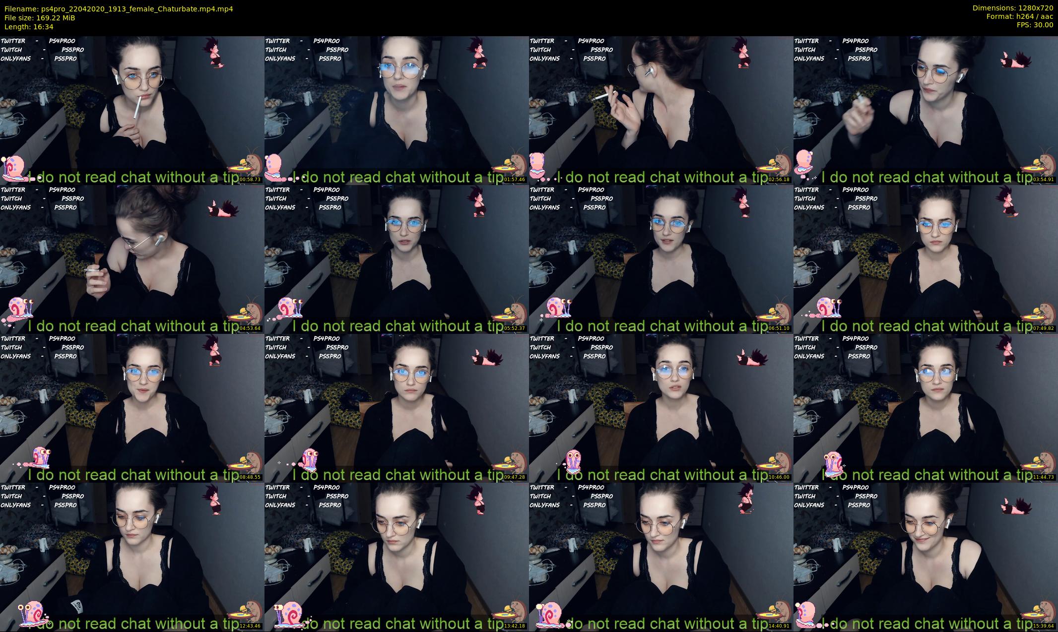 ps4pro — 17 minute Chaturbate female cam show recording, 720p, Apr 22, 2020