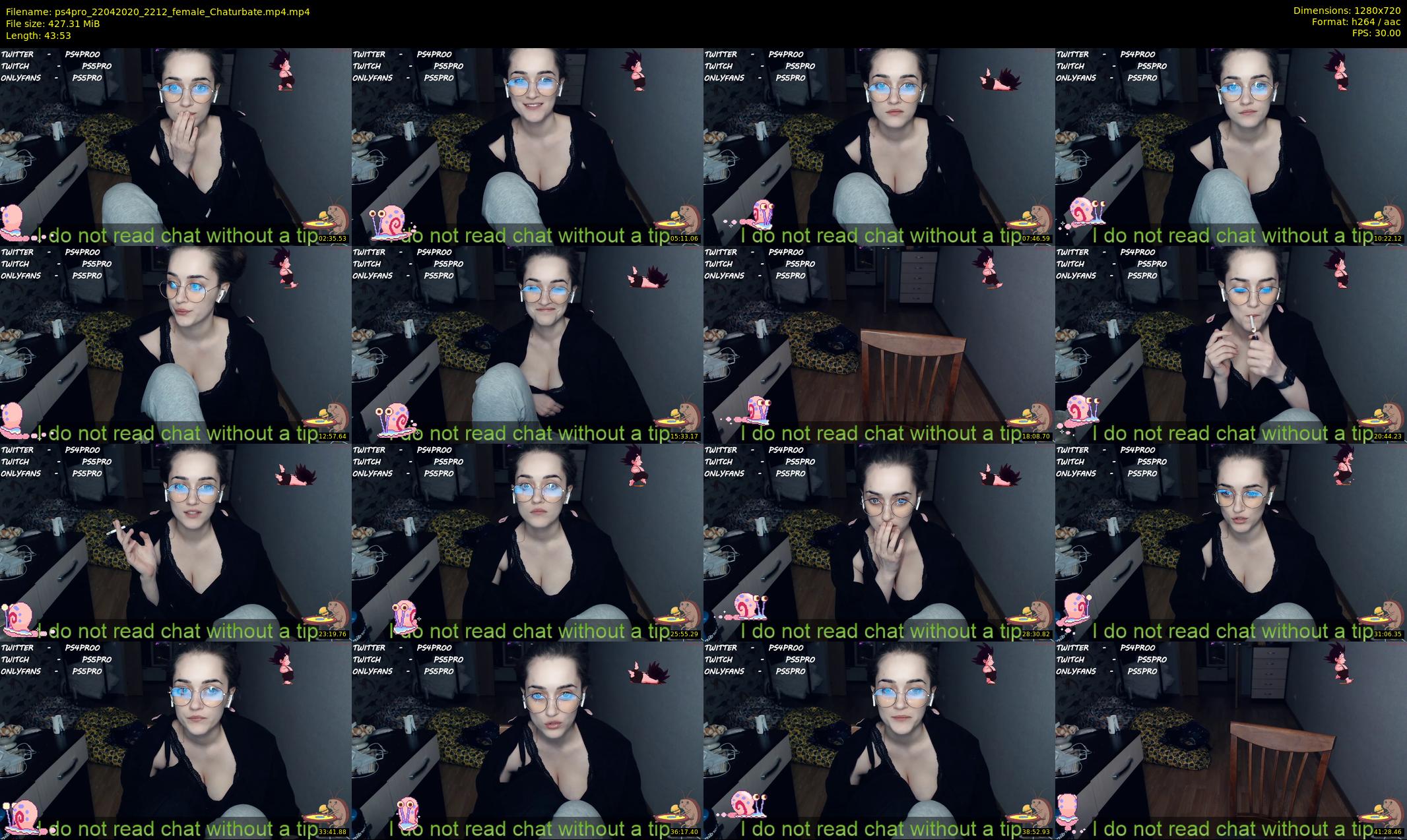 ps4pro — 44 minute Chaturbate female cam show recording, 720p, Apr 22, 2020
