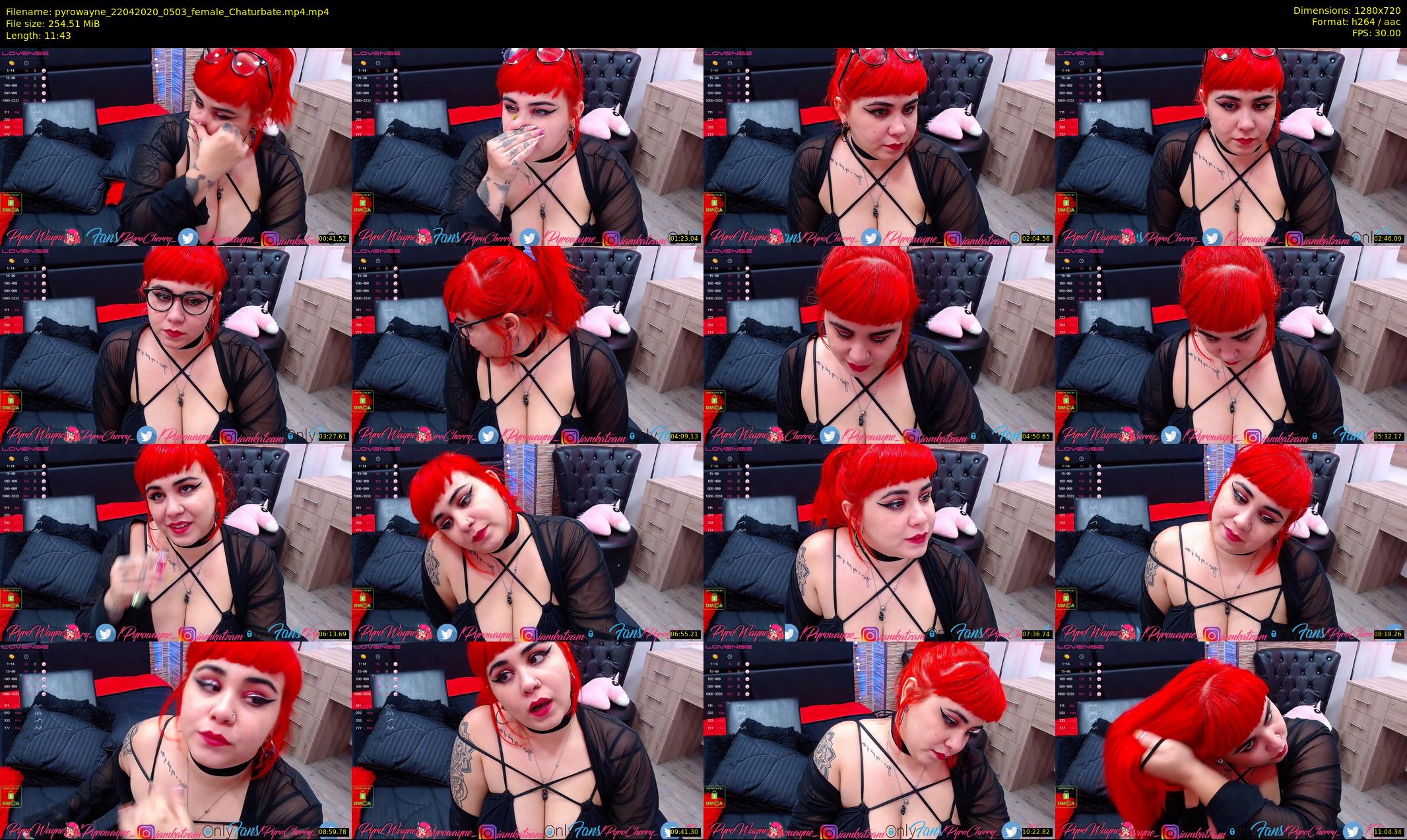 pyrowayne — 12 minute Chaturbate female cam show recording, 720p, Apr 22, 2020