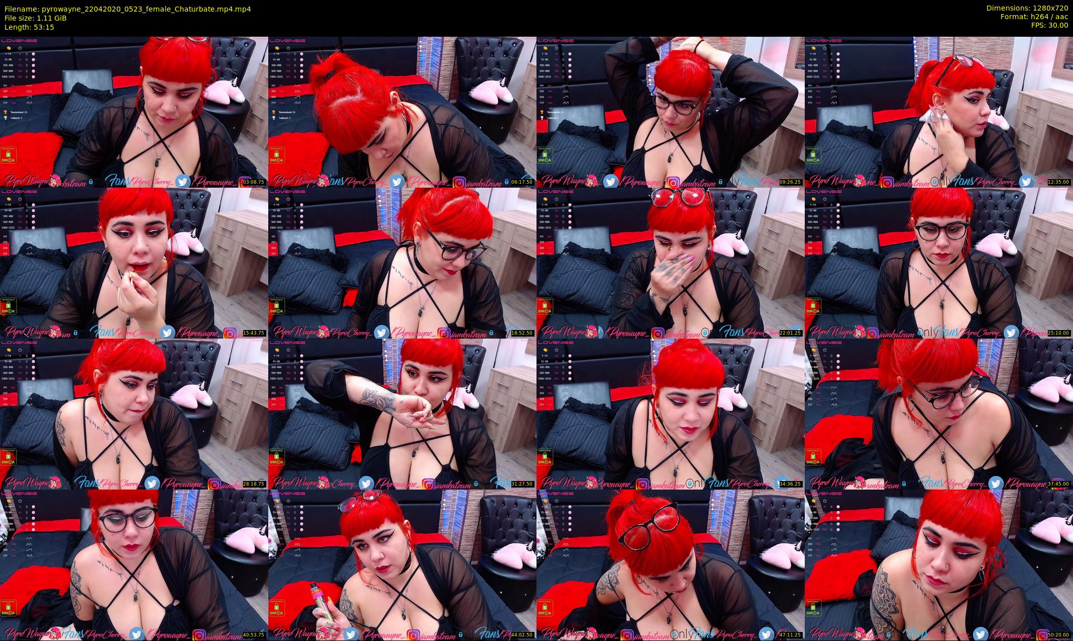 pyrowayne — 54 minute Chaturbate female cam show recording, 720p, Apr 22, 2020