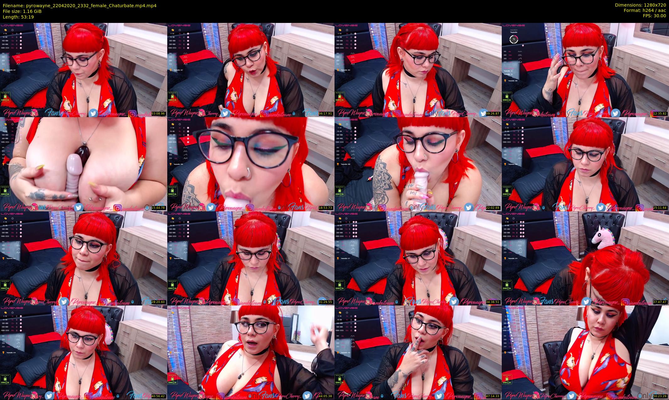 pyrowayne — 54 minute Chaturbate female cam show recording, 720p, Apr 22, 2020