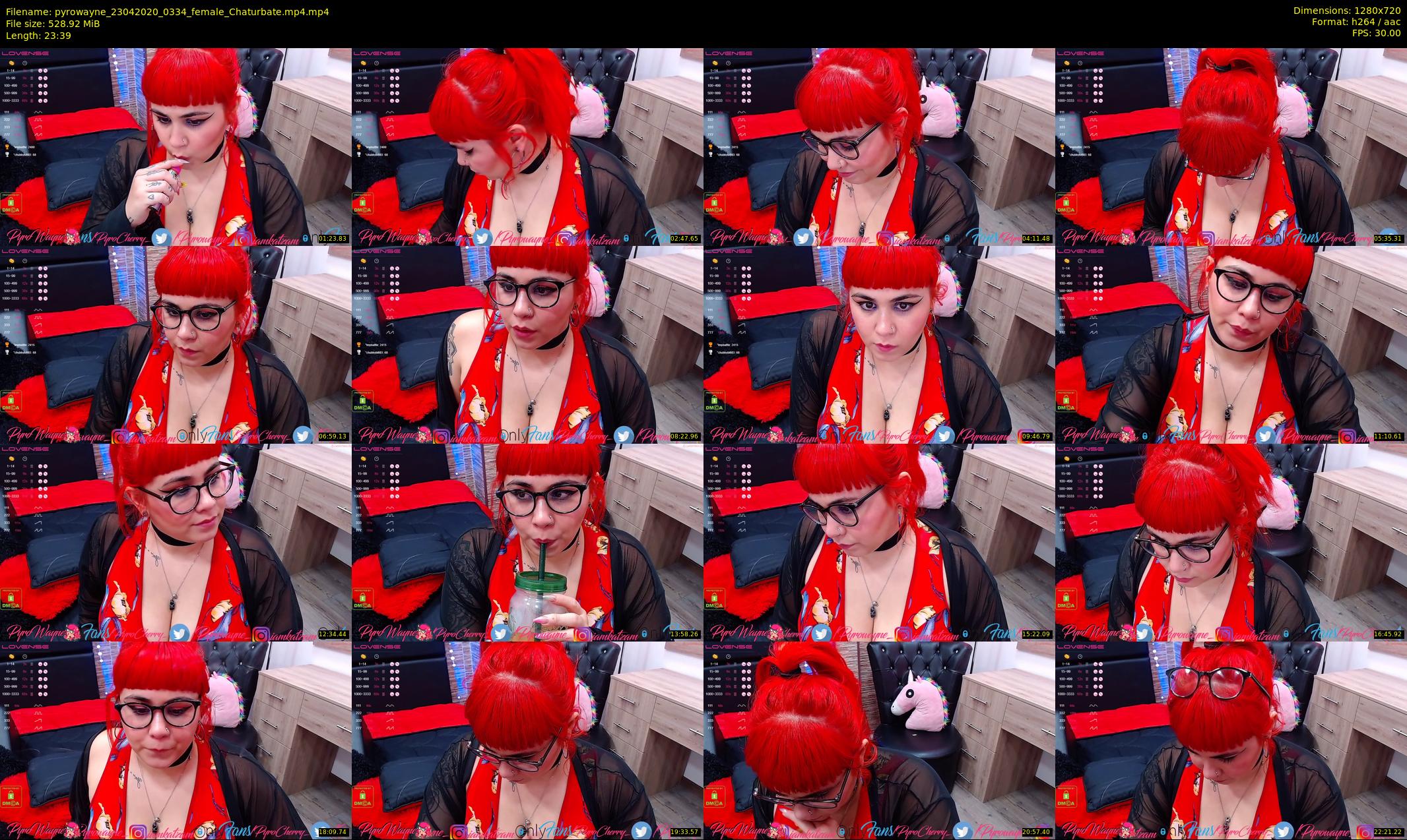 pyrowayne — 24 minute Chaturbate female cam show recording, 720p, Apr 23, 2020
