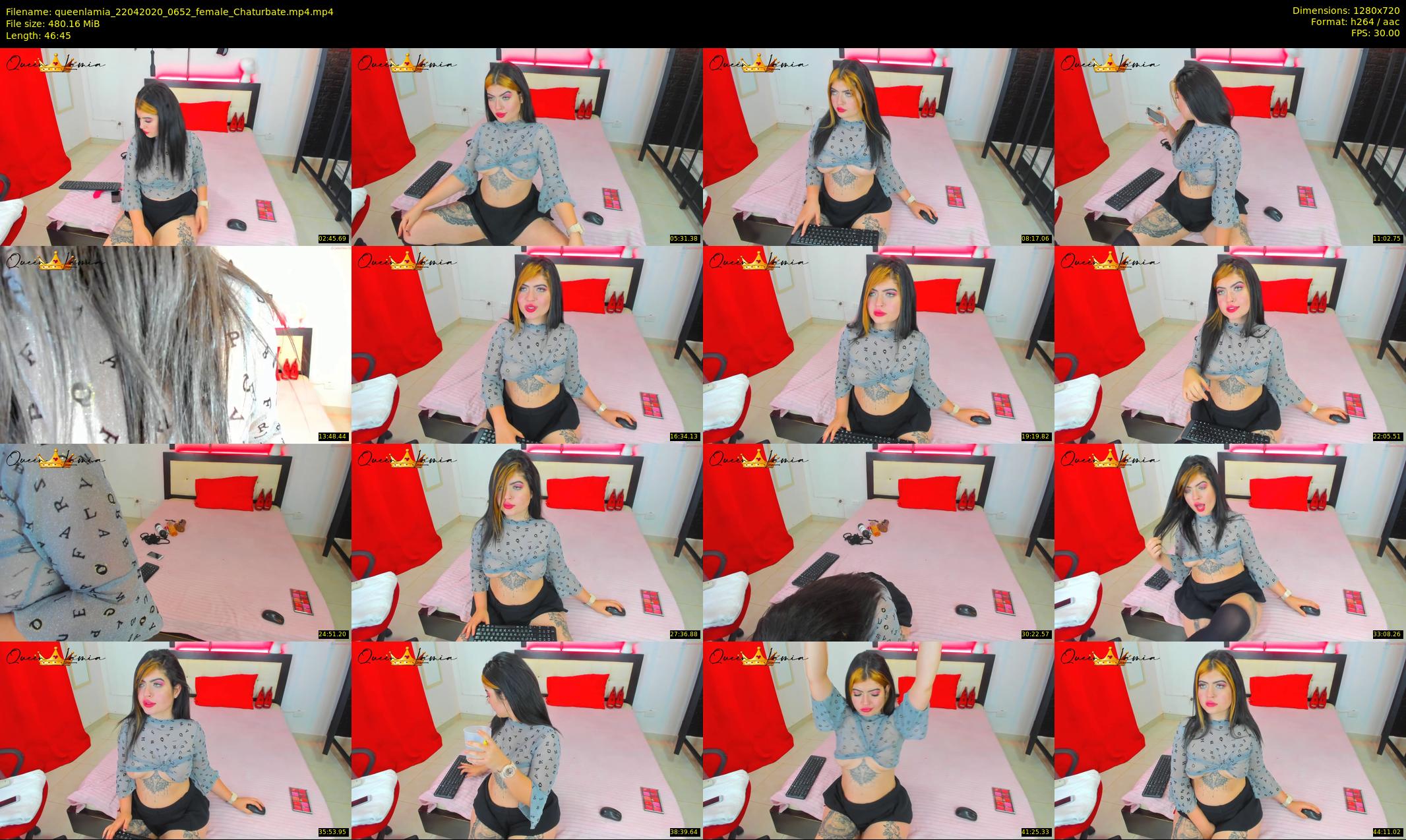 queenlamia — 47 minute Chaturbate female cam show recording, 720p, Apr 22, 2020